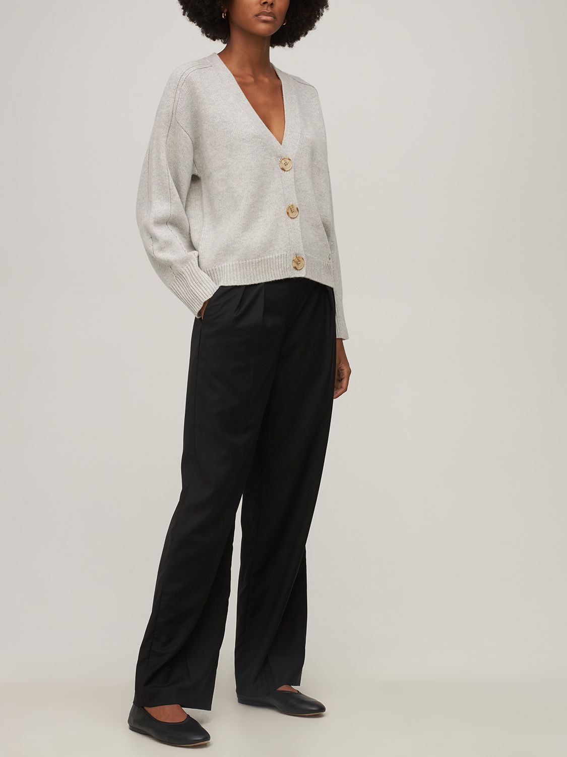 LOULOU STUDIO ZANZIBAR WOOL & CASHMERE CARDIGAN 