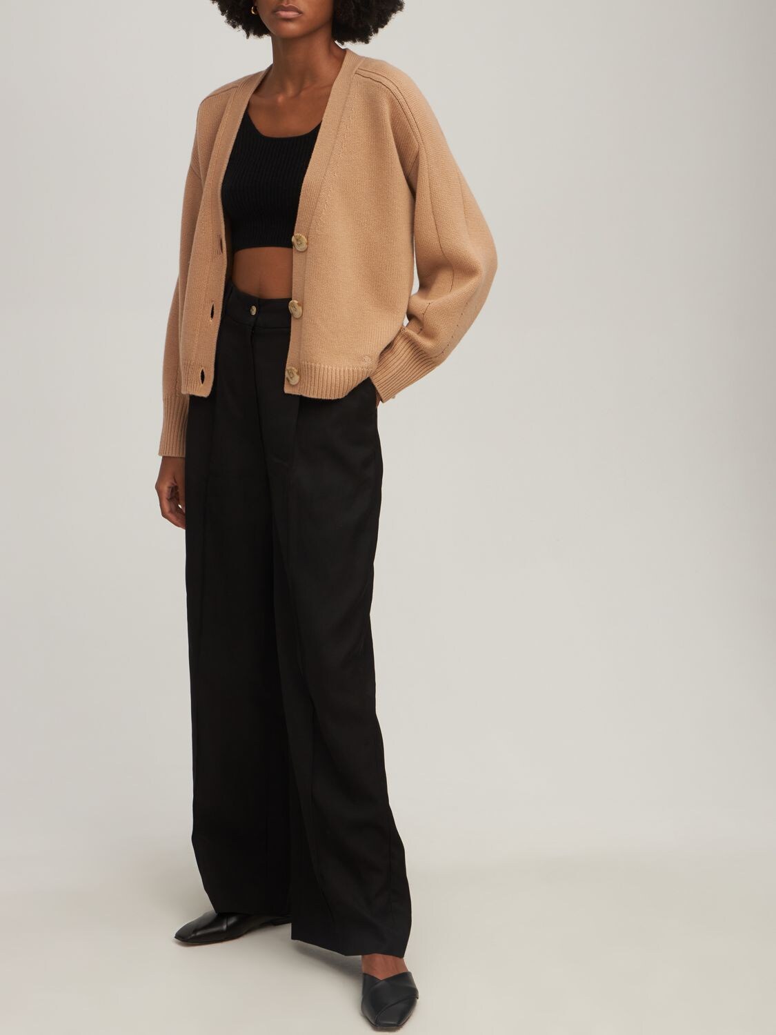 Shop Loulou Studio Zanzibar Wool & Cashmere Cardigan In Camel