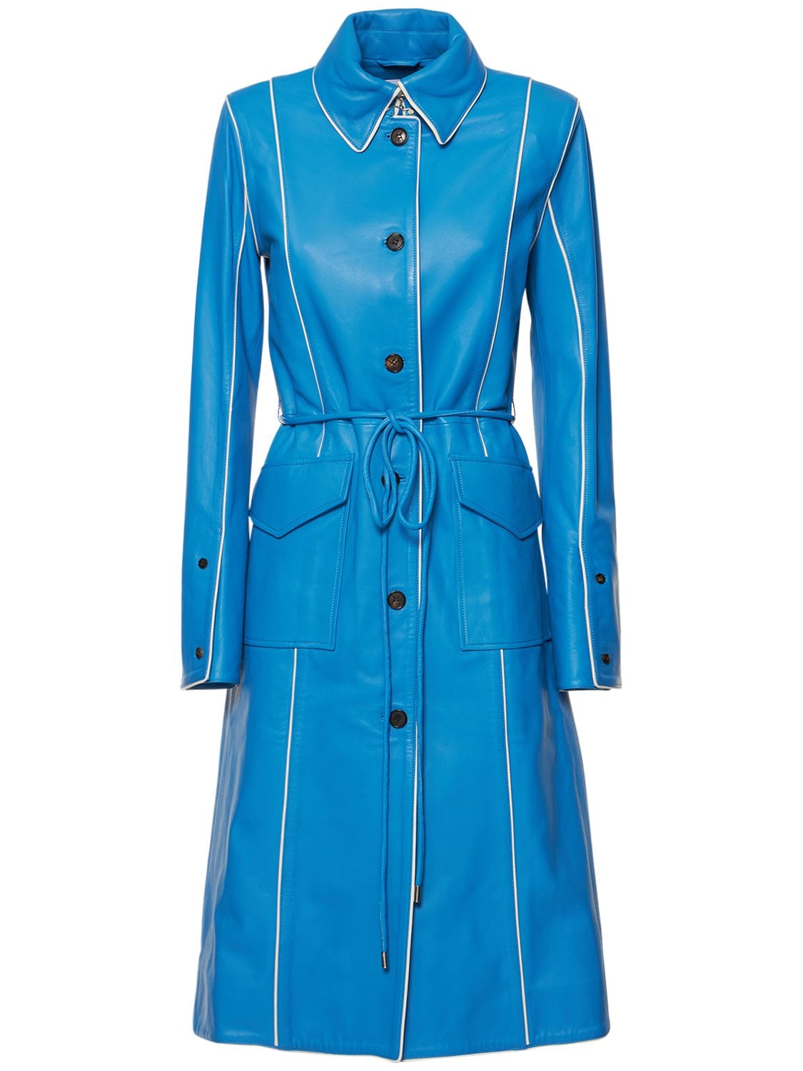 Saks Potts - Amalie leather trench coat - | Luisaviaroma