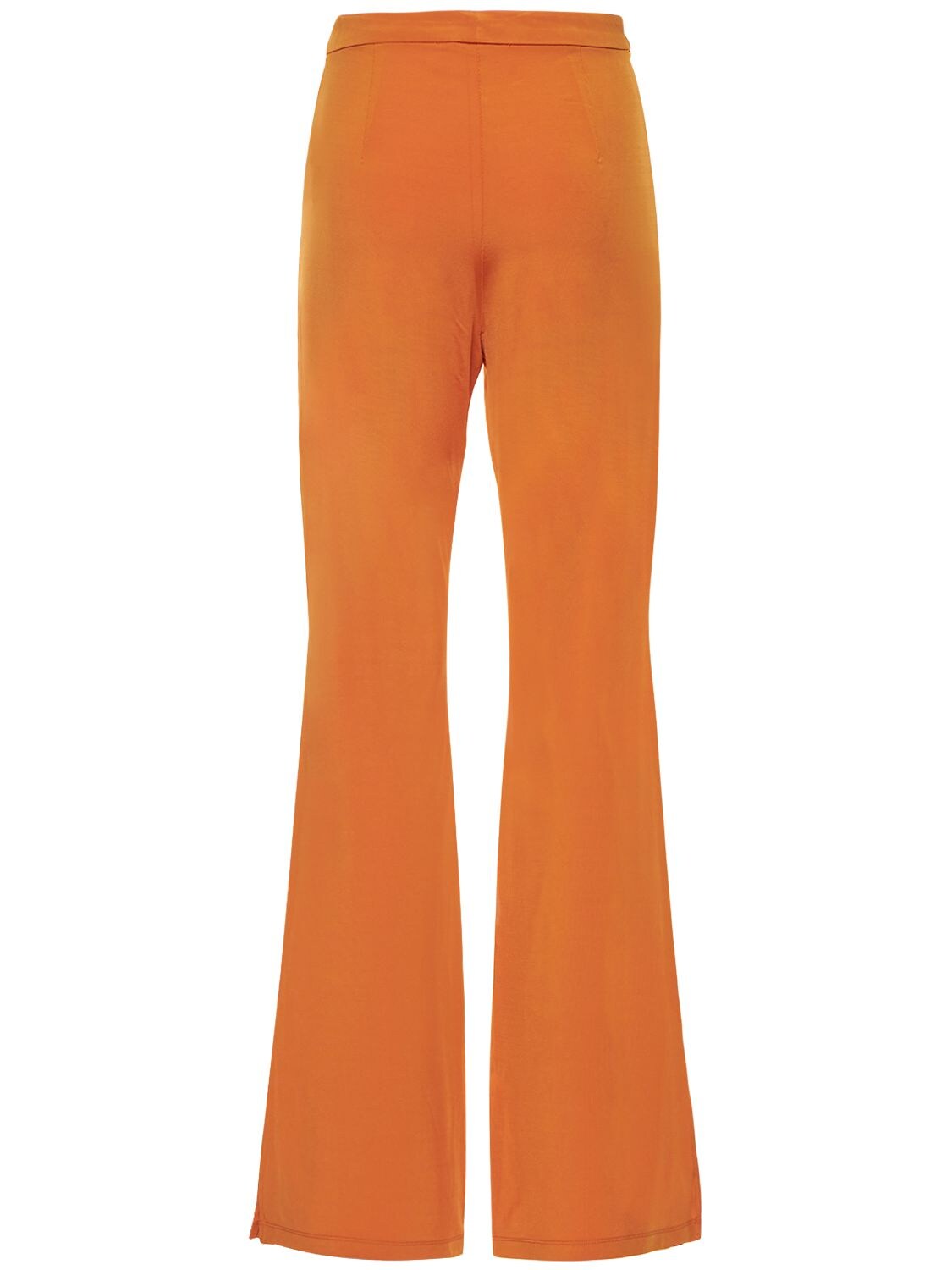 Remain Birger Christensen Jessie Flared Crepe Pants In Orange