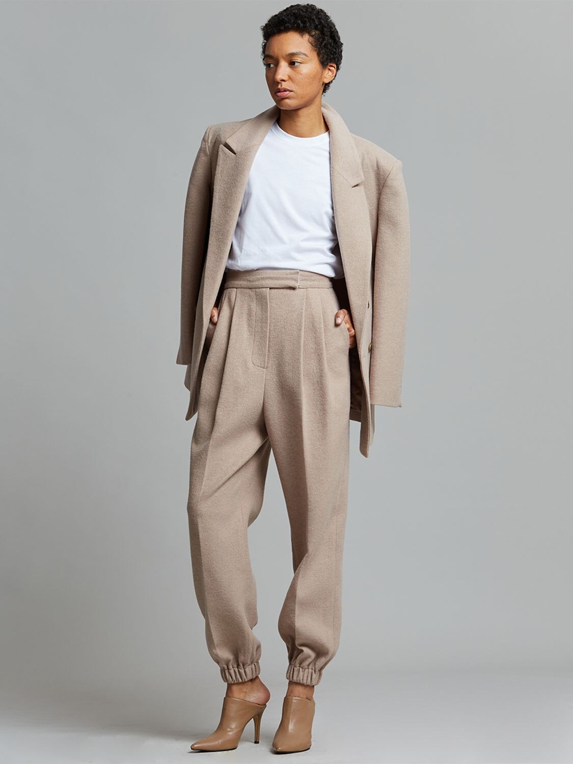 THE FRANKIE SHOP Samara Pleated Wool Blend Pants | Smart Closet