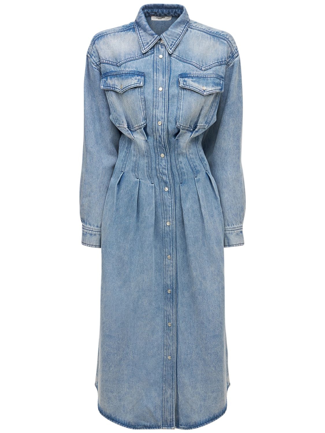 Isabel Marant étoile - Tomia light denim midi dress - Light Blue ...