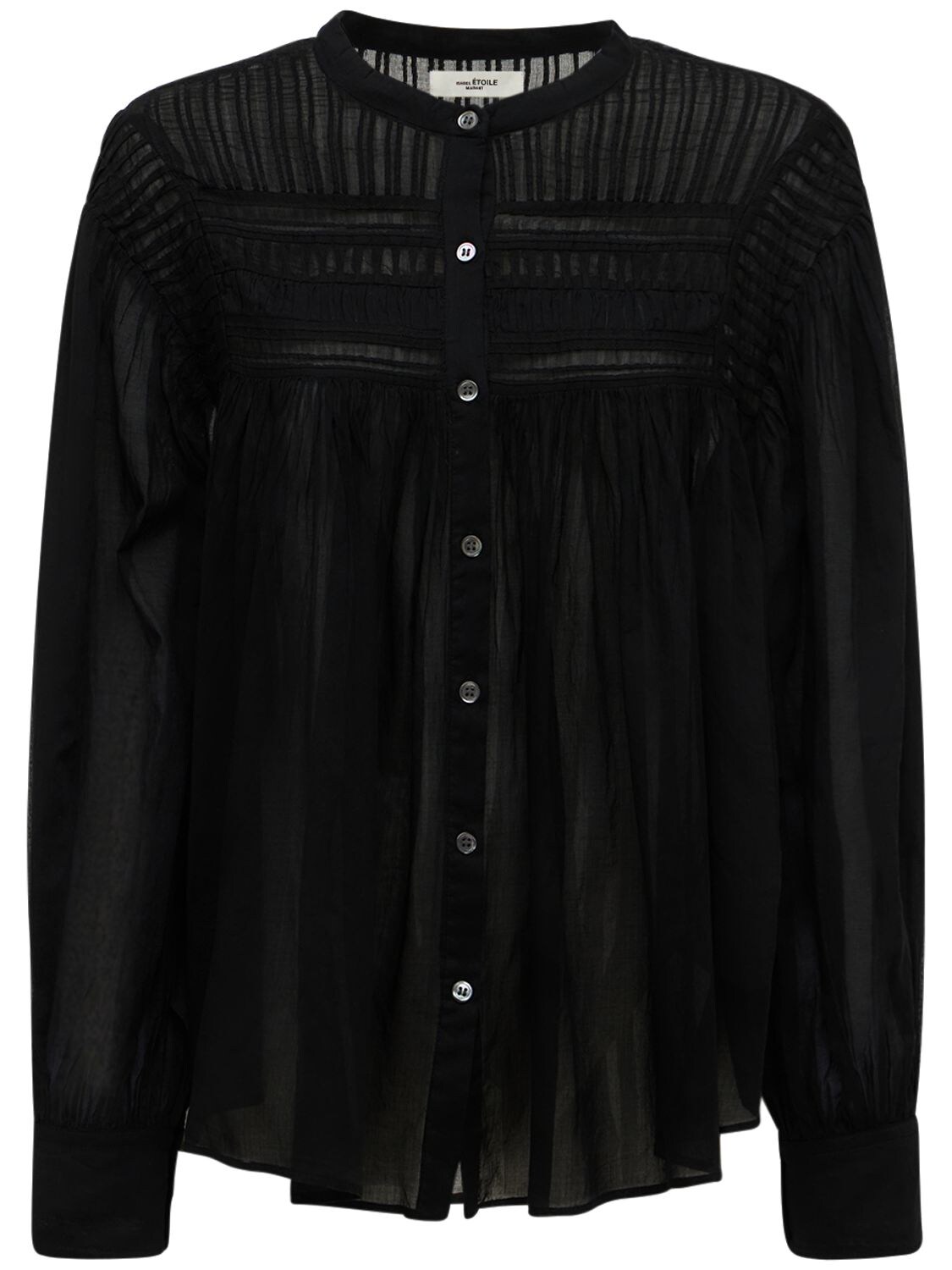 Isabel Marant Étoile Plaila Voile Shirt In Black | ModeSens