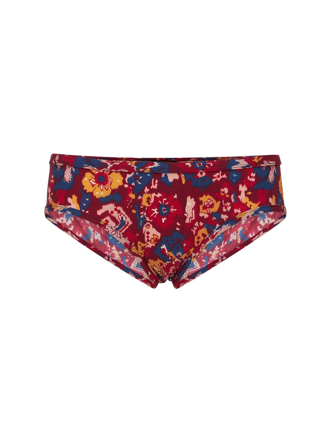 Isabel Marant Étoile Sonny Printed Bikini Bottoms In Красный,мульти
