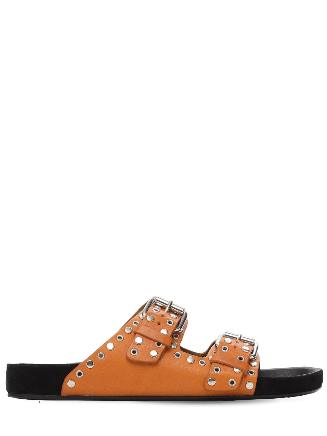 Isabel Marant 20mm Lennyo Leather Slide Sandals In Tan