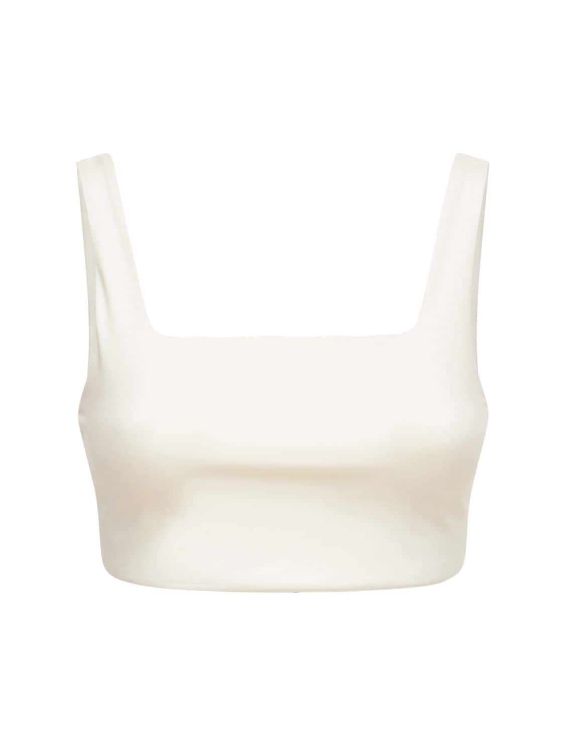 Girlfriend Collective Off-white Tommy Sports Bra In White