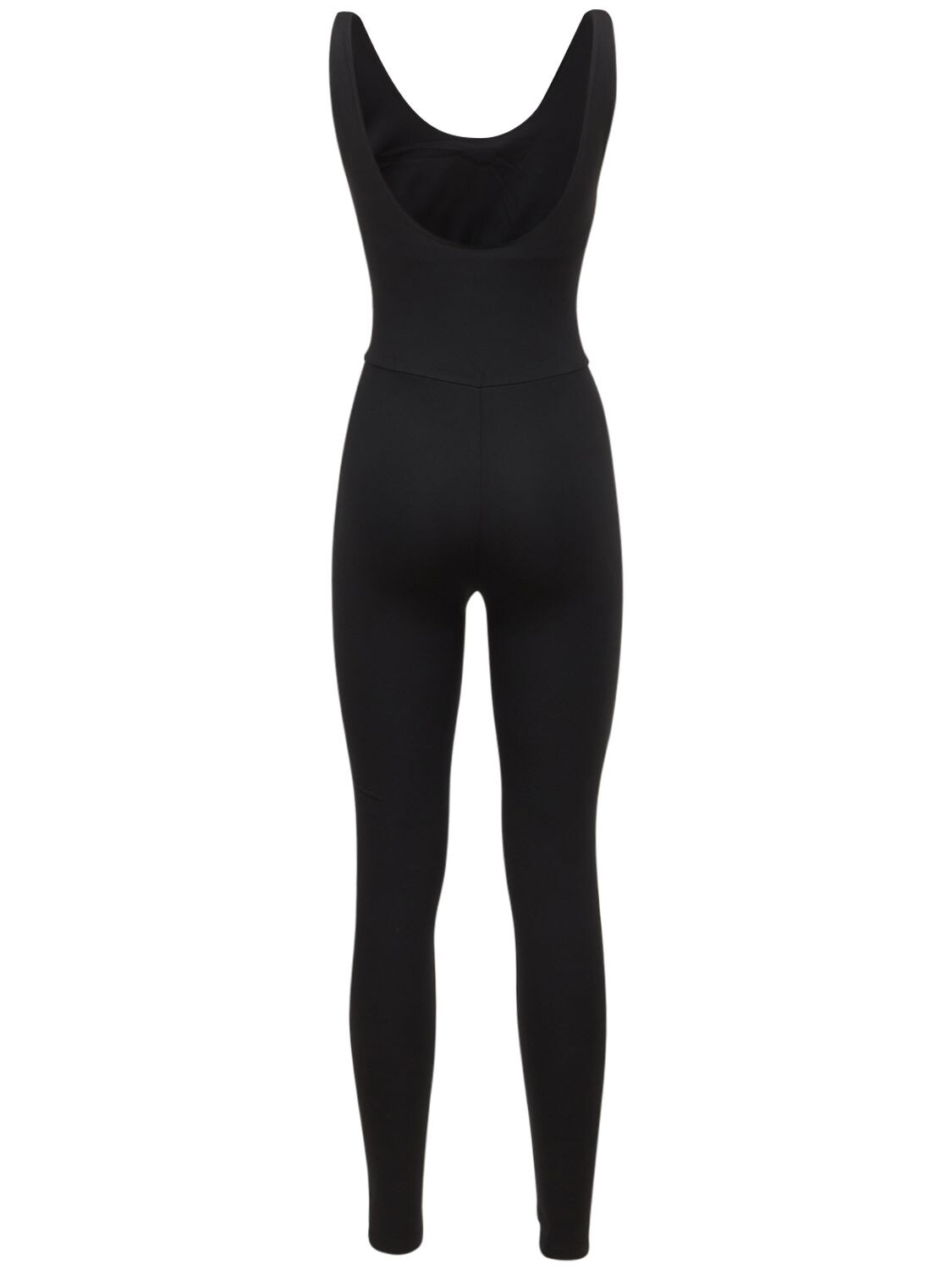 Shop Girlfriend Collective The Scoop Back Seamless Unitard Jumpsuit In Black