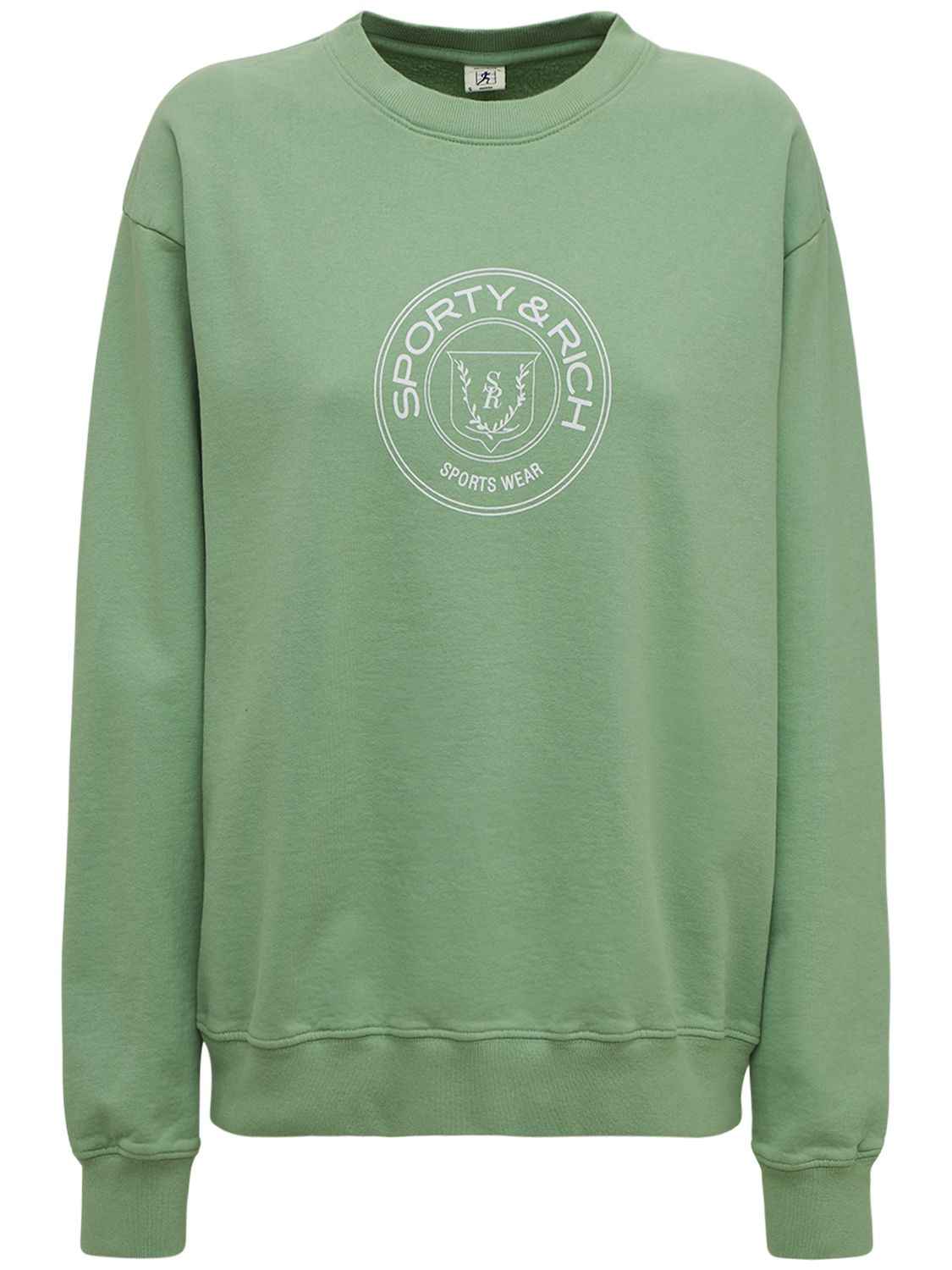 sporty and rich green sweatshirt