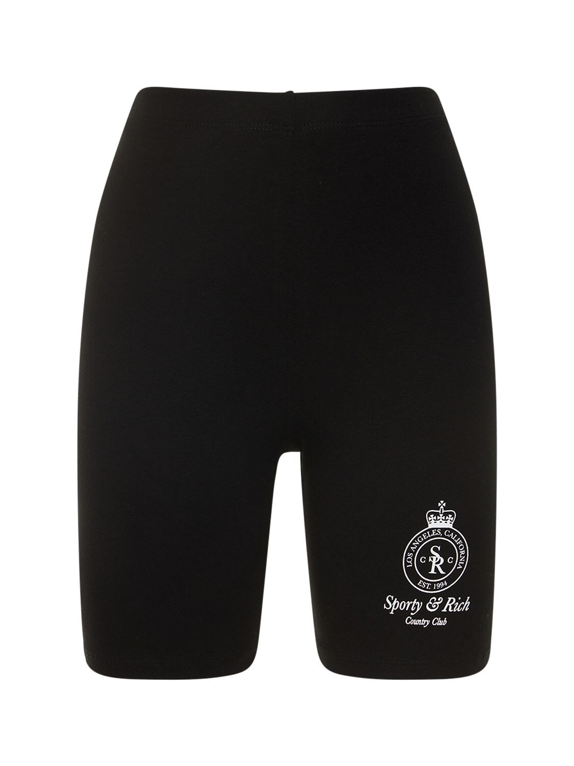 SPORTY AND RICH CROWN BIKER SHORTS