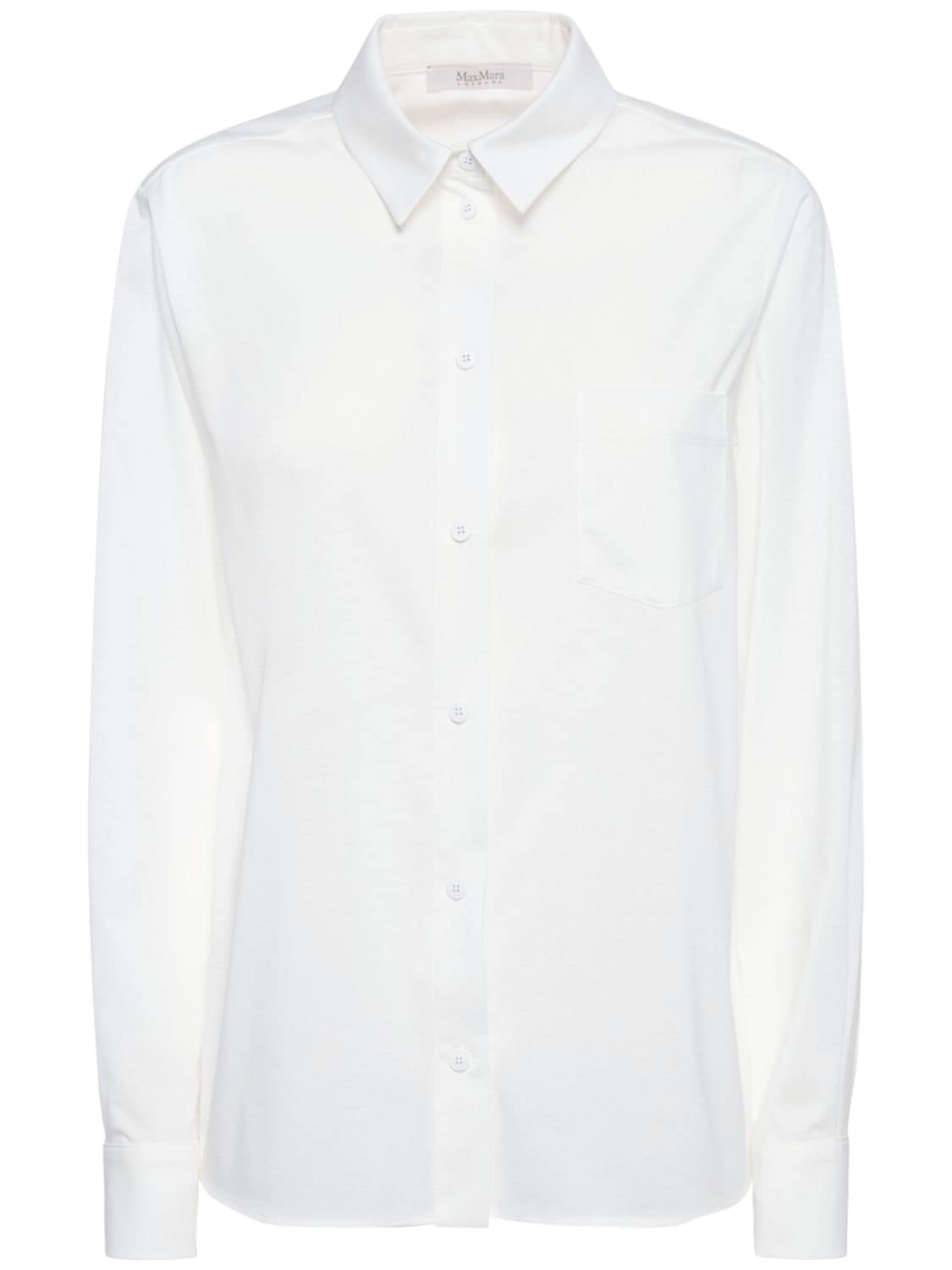 Max Mara - Casual cotton blend jersey shirt - | Luisaviaroma