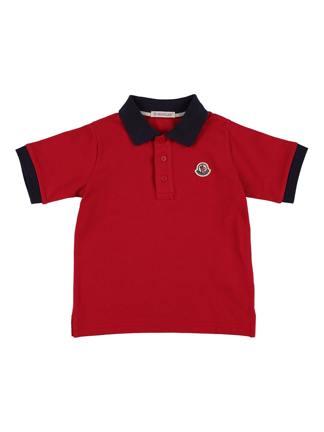 Piqué Cotton Polo Shirt W/ Logo Patch