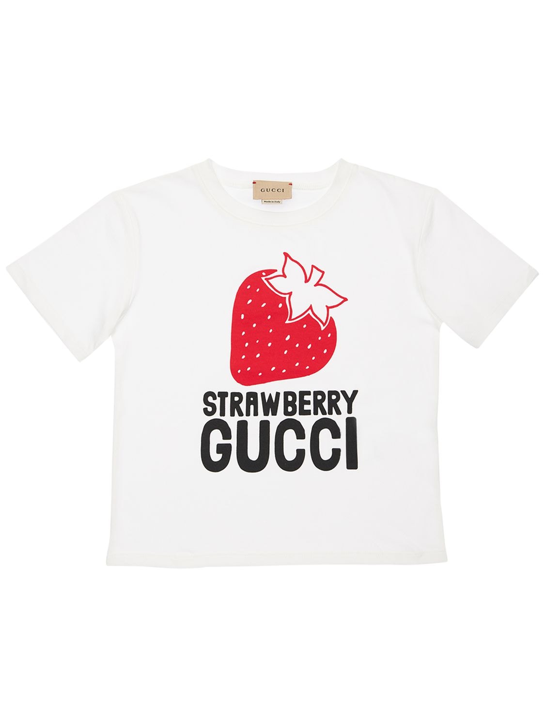 GUCCI STRAWBERRY GUCCI棉质平纹针织T恤,75IFH7050-OTA2MQ2