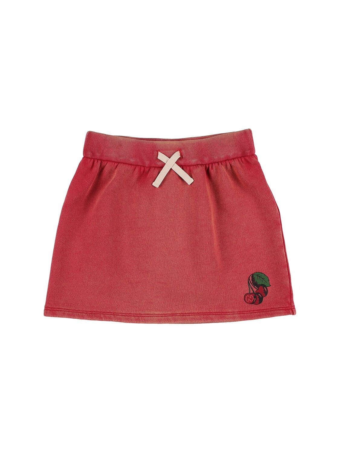 Cherry Print Cotton Skirt