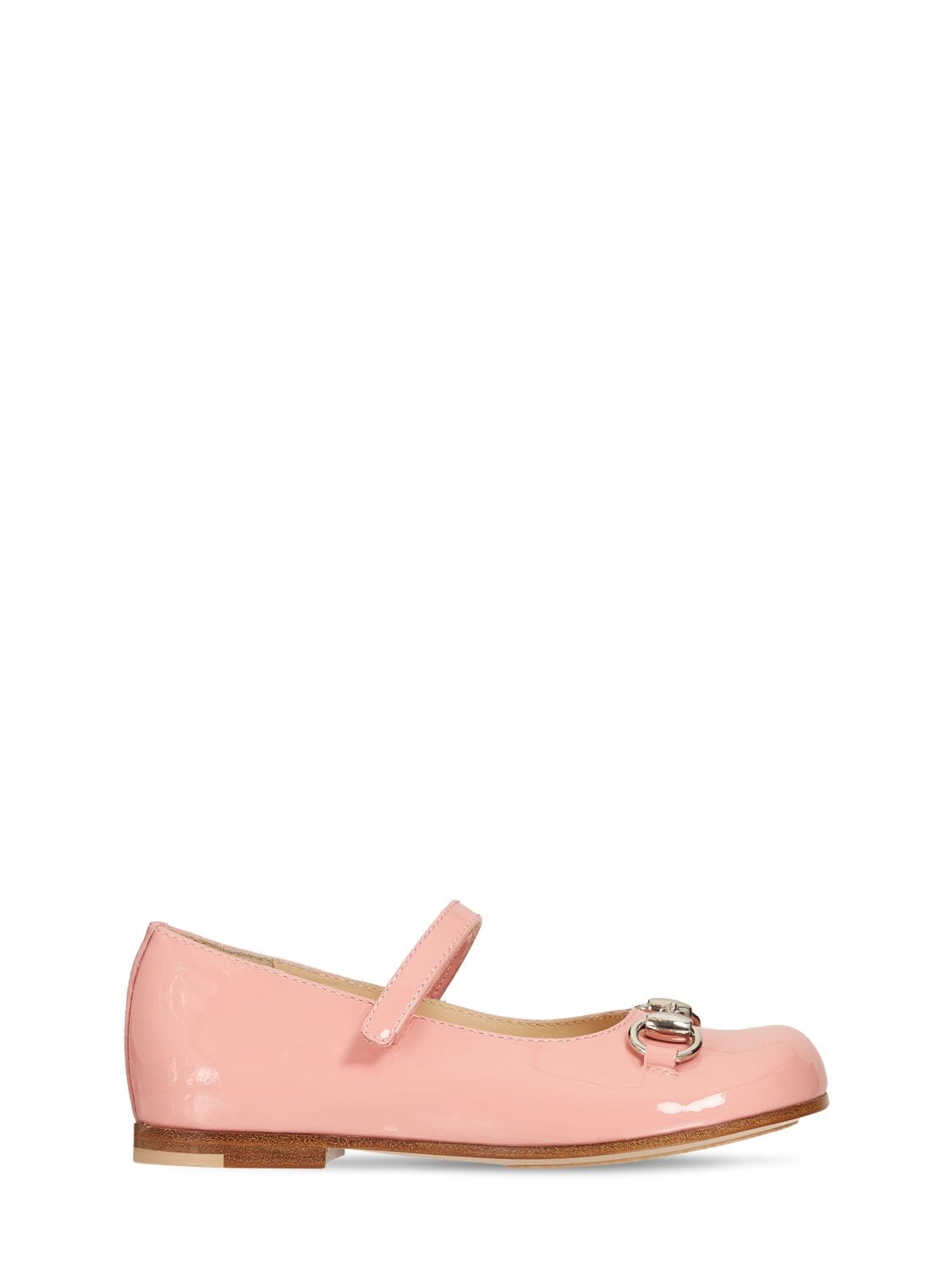 Shop Gucci Leather Ballerinas W/ Horsebit In Pink