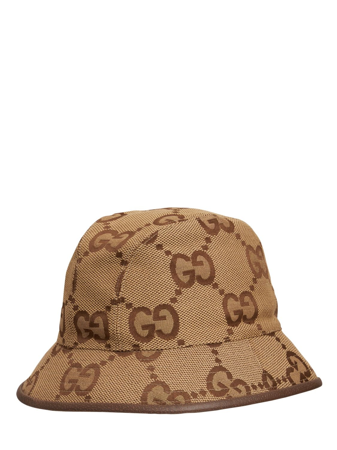 GG Supreme Canvas Bucket Hat in Brown - Gucci