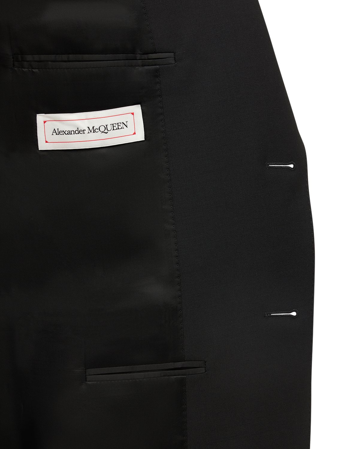 Shop Alexander Mcqueen Wool & Mohair Jacket In Black
