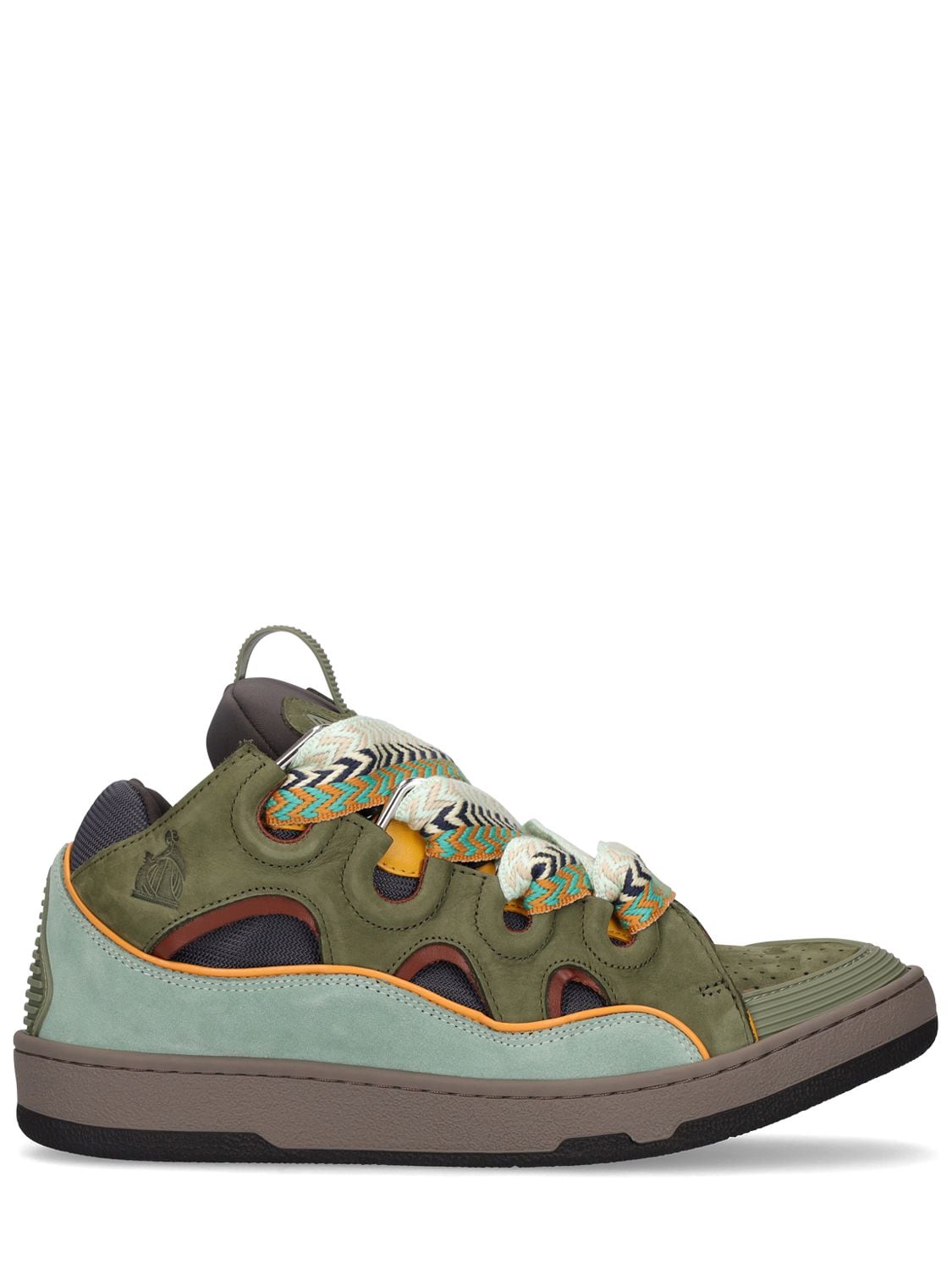 LANVIN CURB LEATHER SNEAKERS