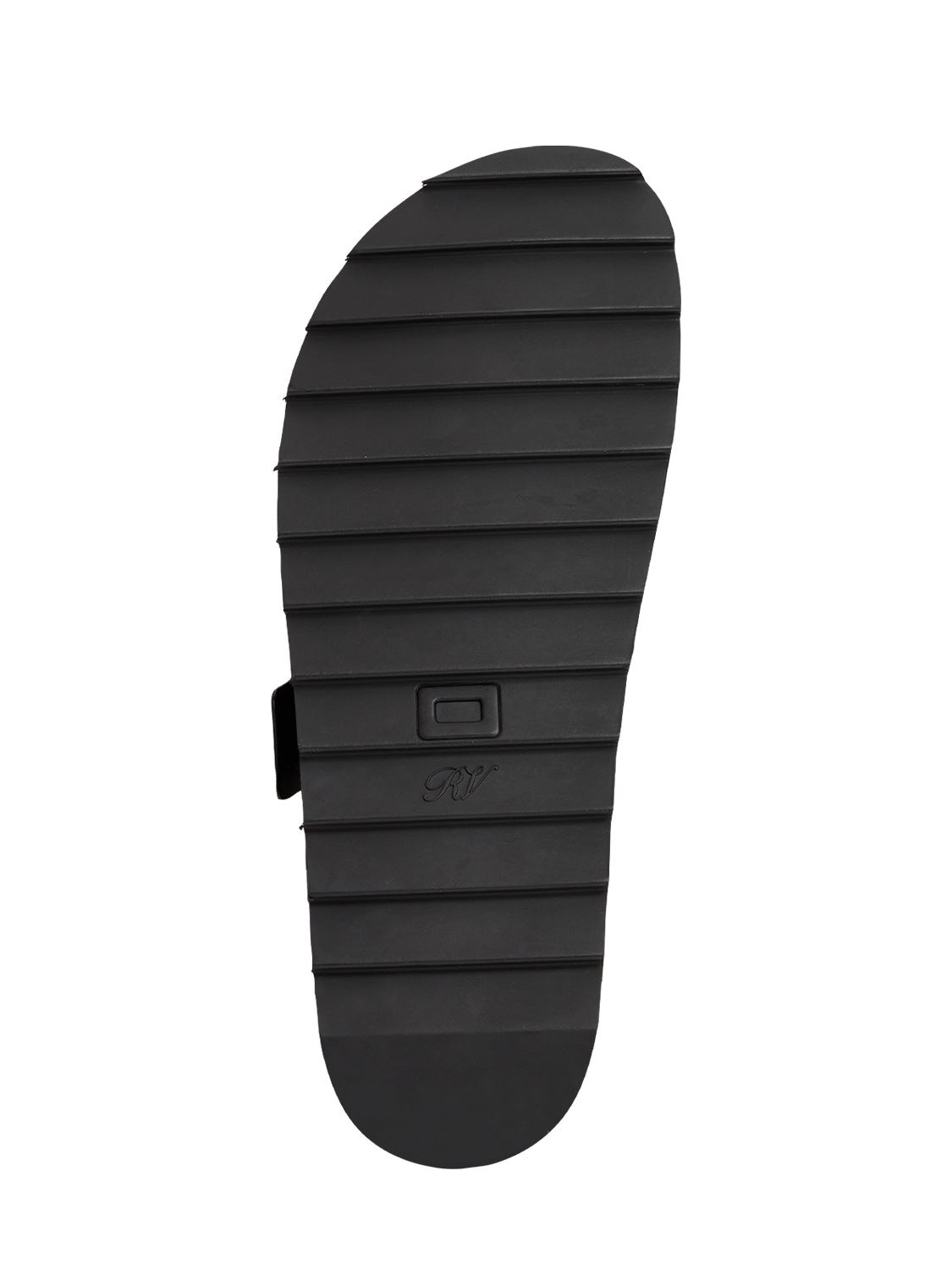 Shop Roger Vivier 20mm Slidy Viv Leather Sandals In Black