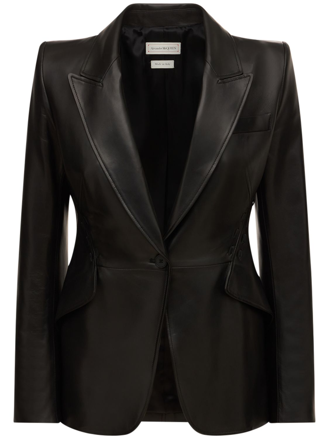 alexander mcqueen black leather jacket