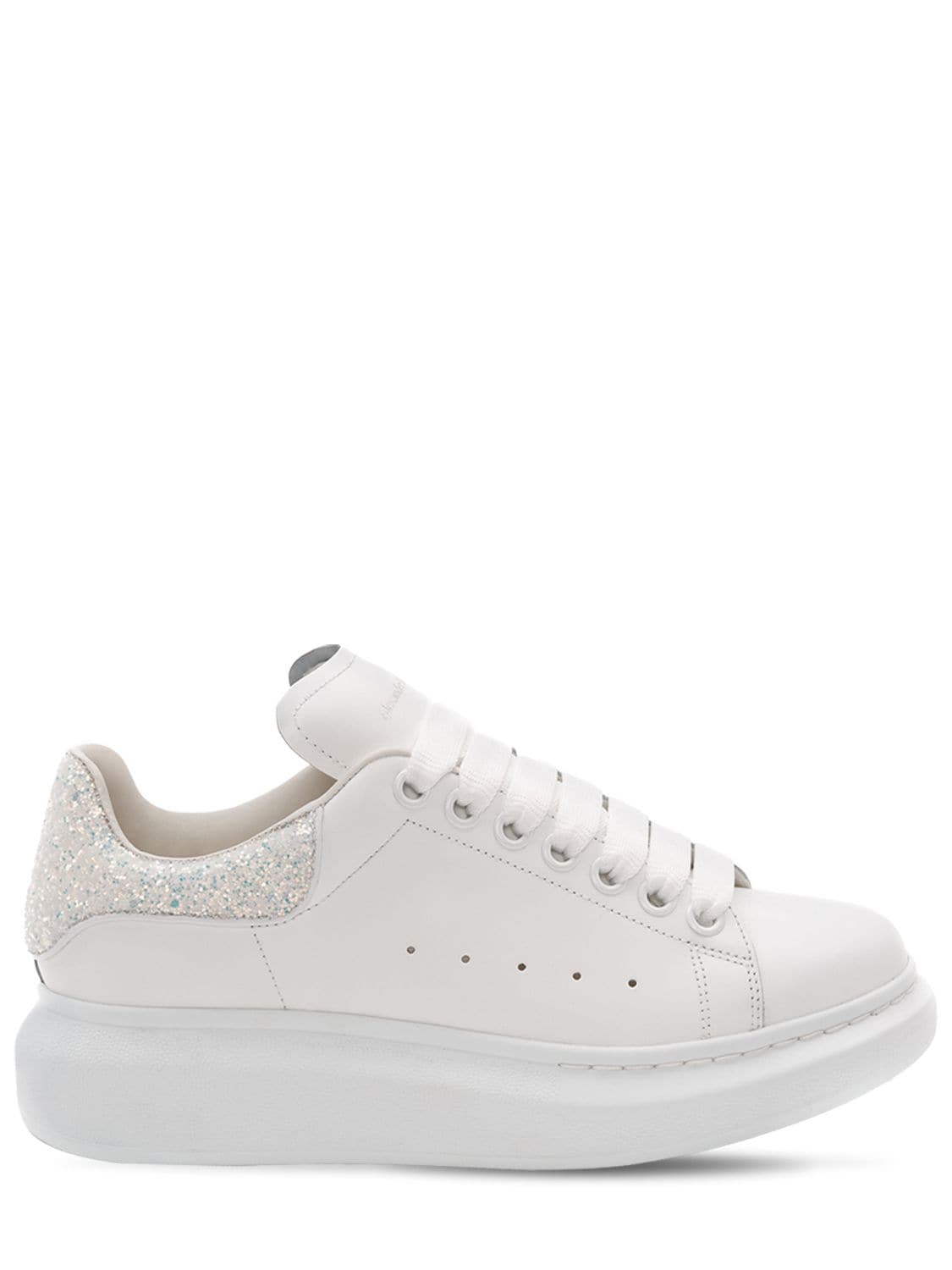 45mm Leather & Glitter Sneakers
