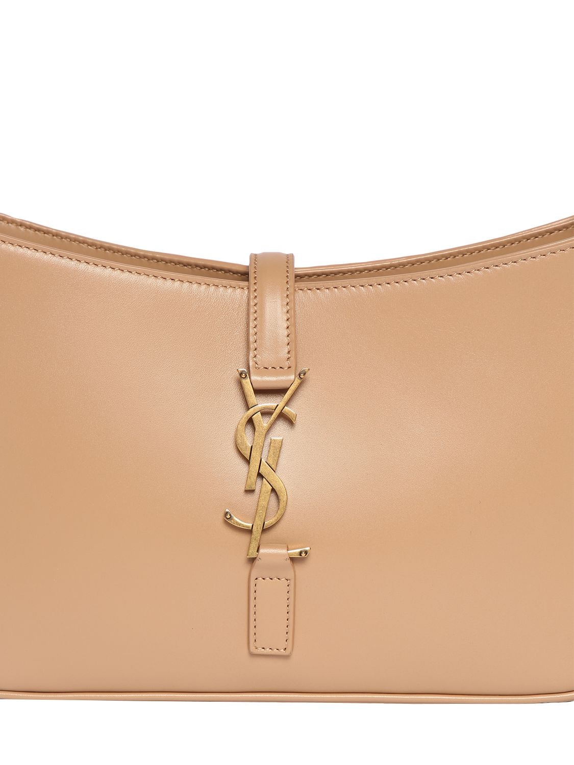 Saint Laurent Le 5 A 7 Mini Hobo Bag In Vegetable-Tanned Leather Brown Gold  in Smooth Calfskin Leather with Bronze-tone - US