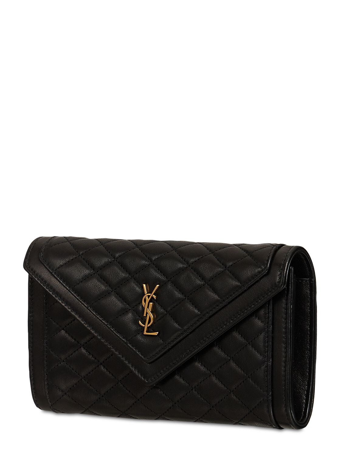 Gaby card case in quilted lambskin, Saint Laurent