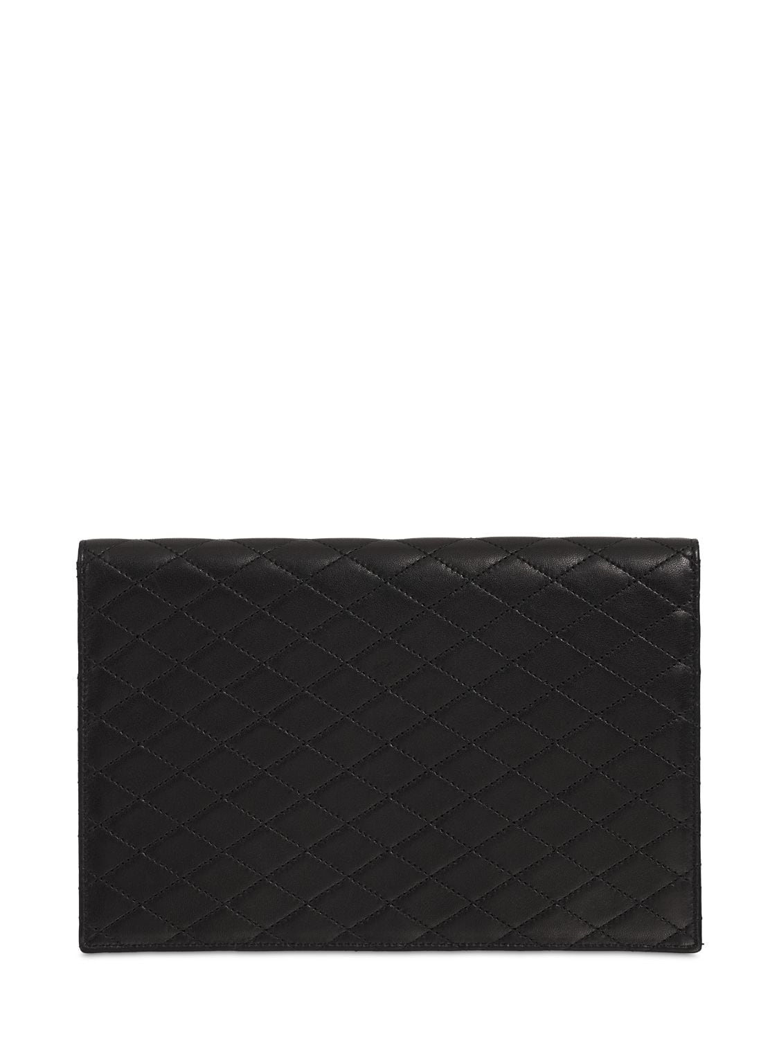 Shop Saint Laurent Gaby Leather Pouch In Black