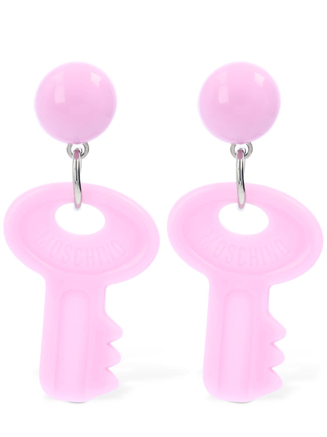 MOSCHINO Resin Key Clip-on Earrings