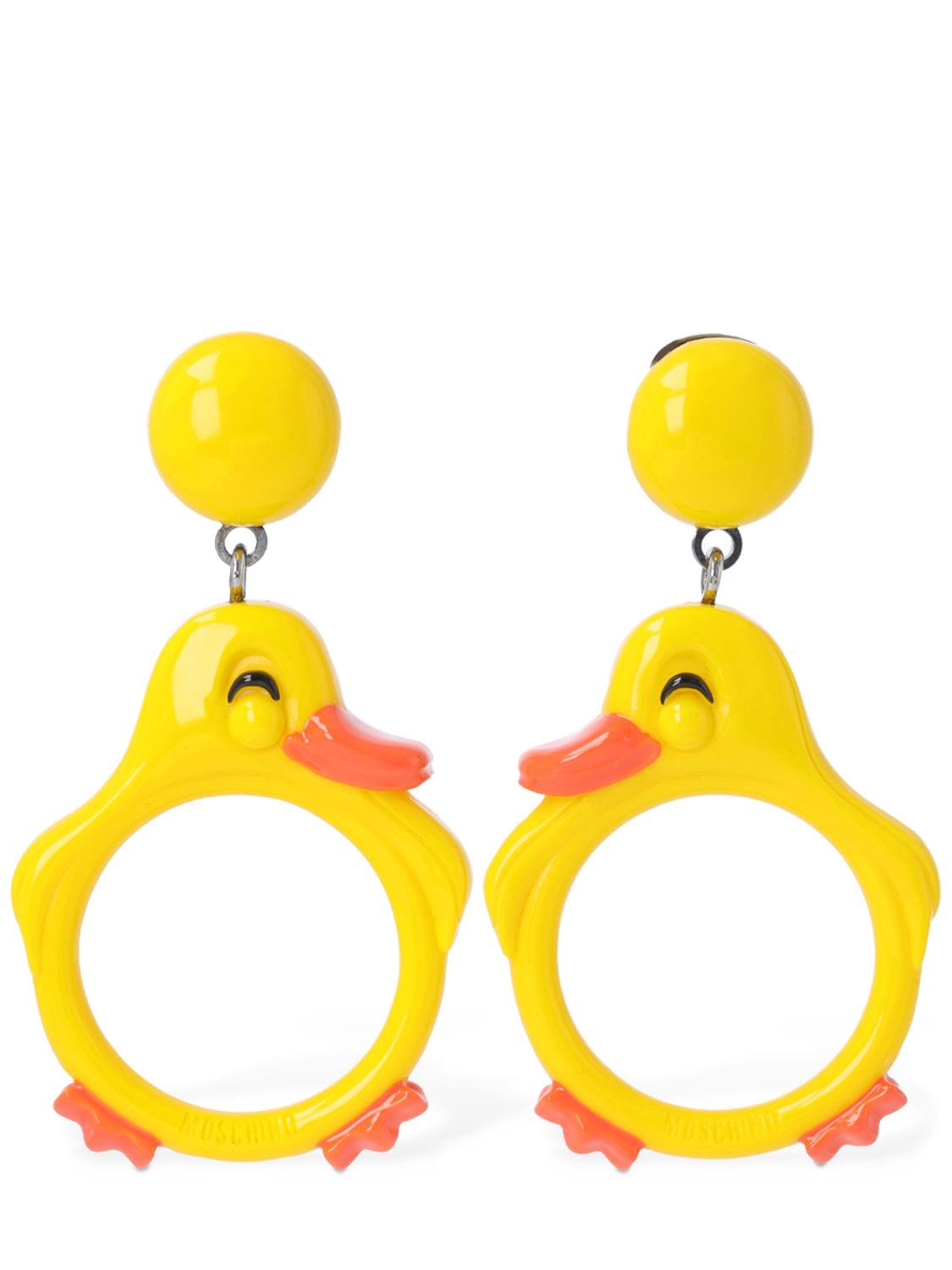 MOSCHINO Resin Duck Clip-on Earrings