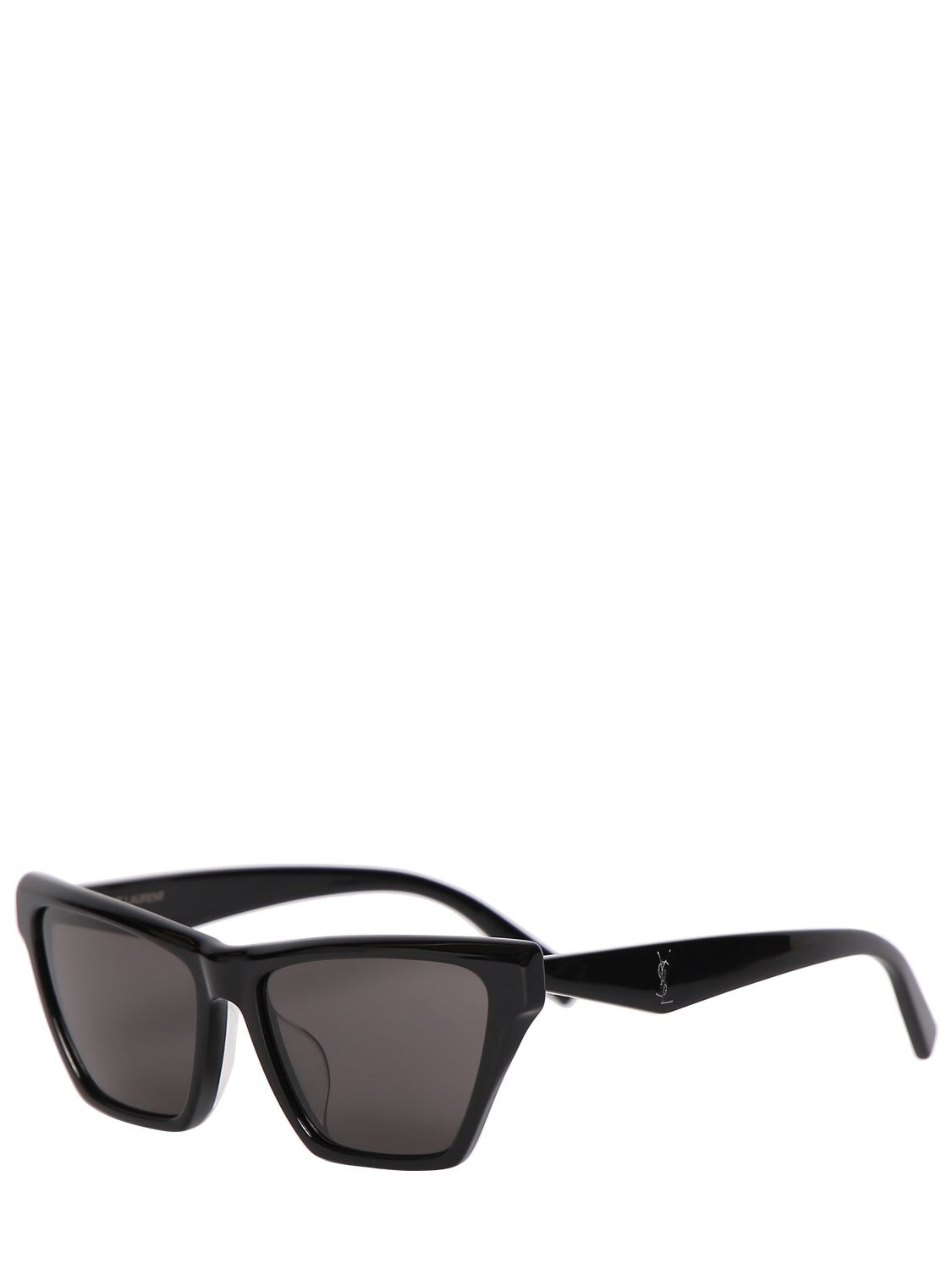 Shop Saint Laurent M103 Rectangle Acetate Sunglasses In 블랙