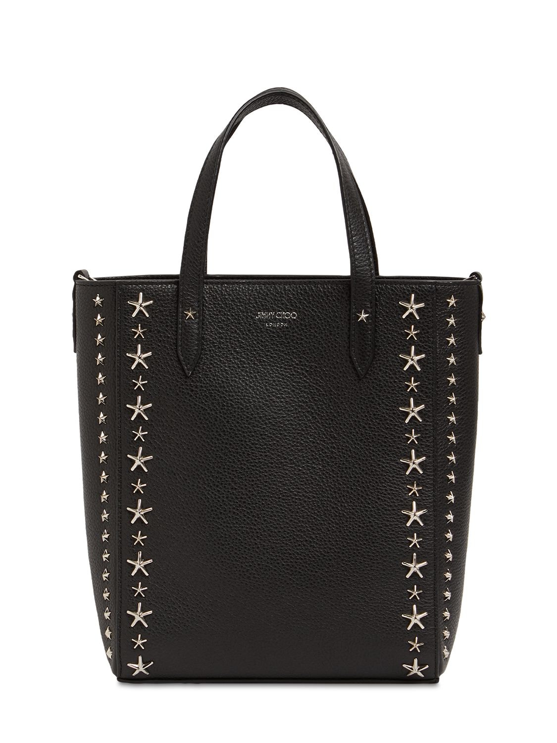 Jimmy Choo Small Pegasi Leather Top Handle Bag In Black | ModeSens