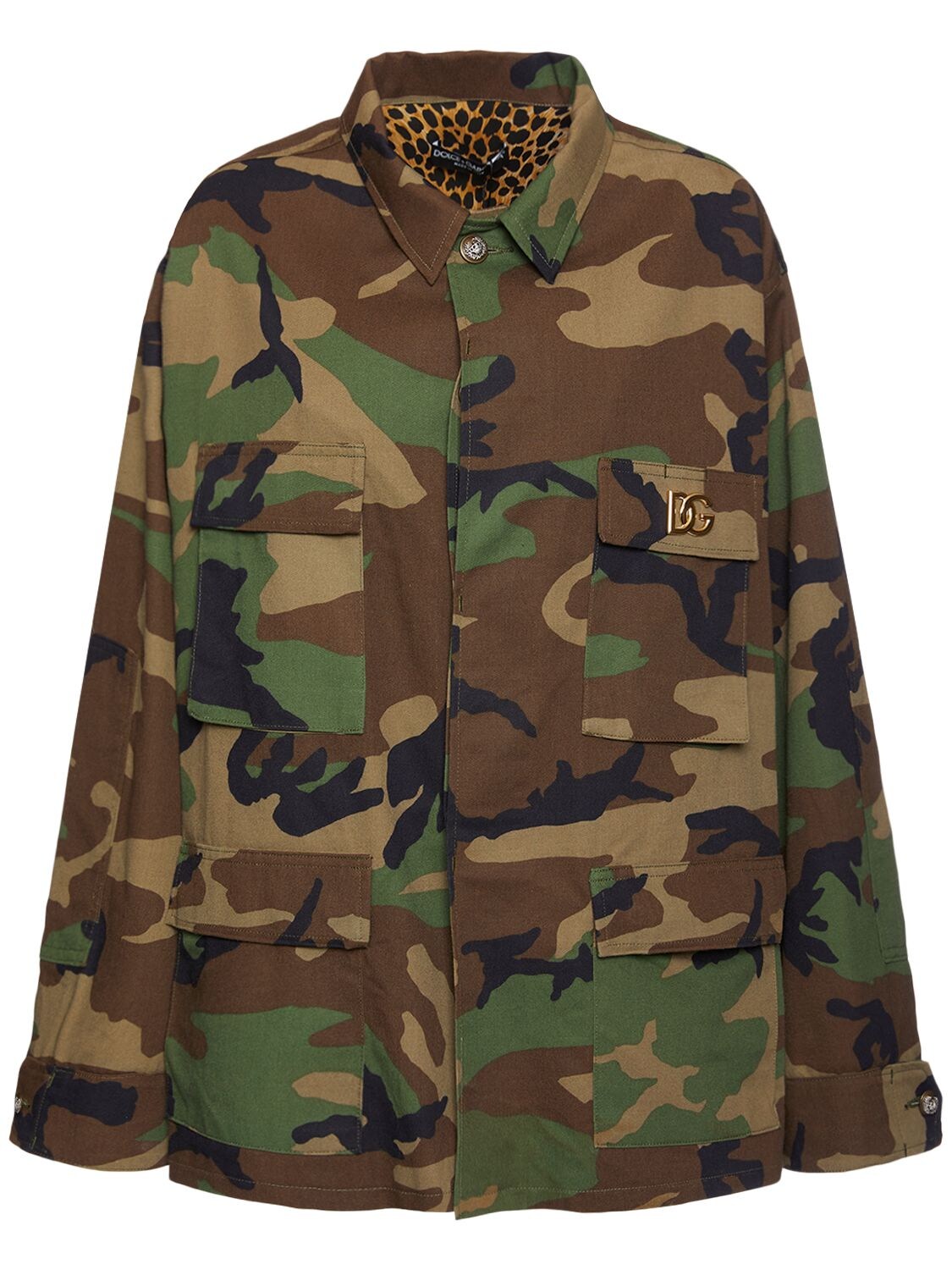 Dolce & Gabbana Embellished Camouflage-print Cotton-ripstop Jacket In Multicolour