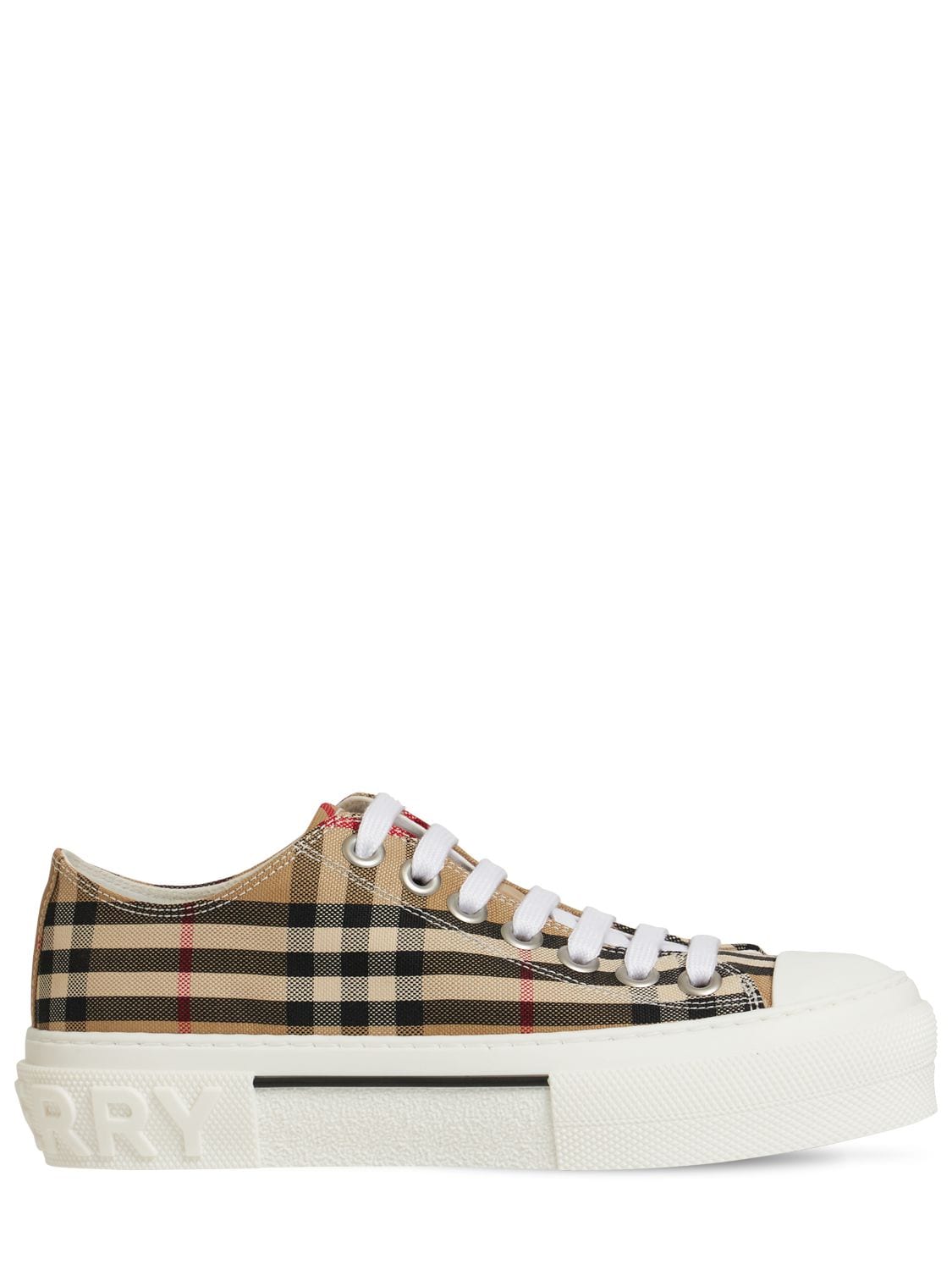 20mm Jack Check Cotton Canvas Sneakers