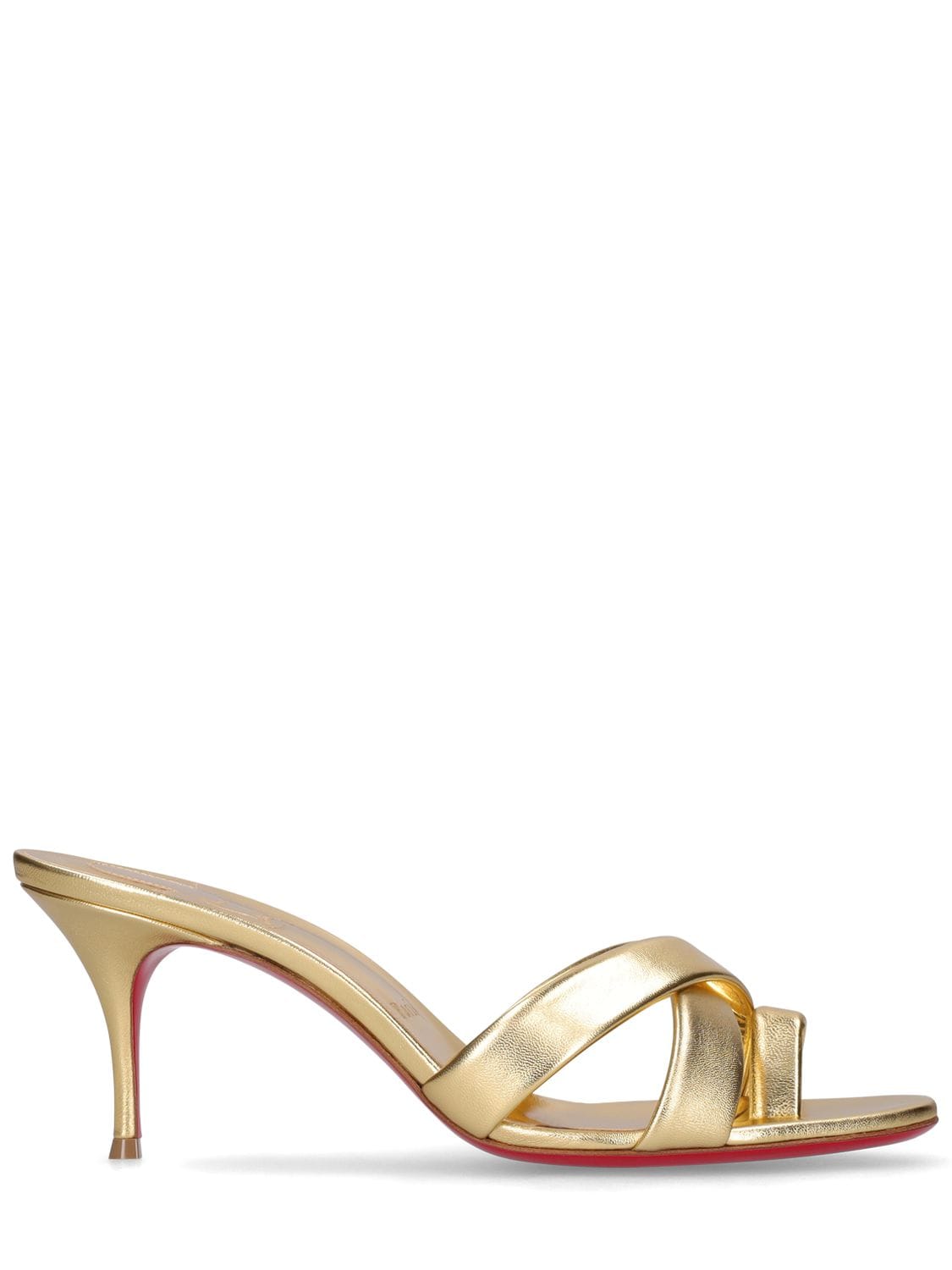 CHRISTIAN LOUBOUTIN 70mm Simply Me Metallic Leather Sandals