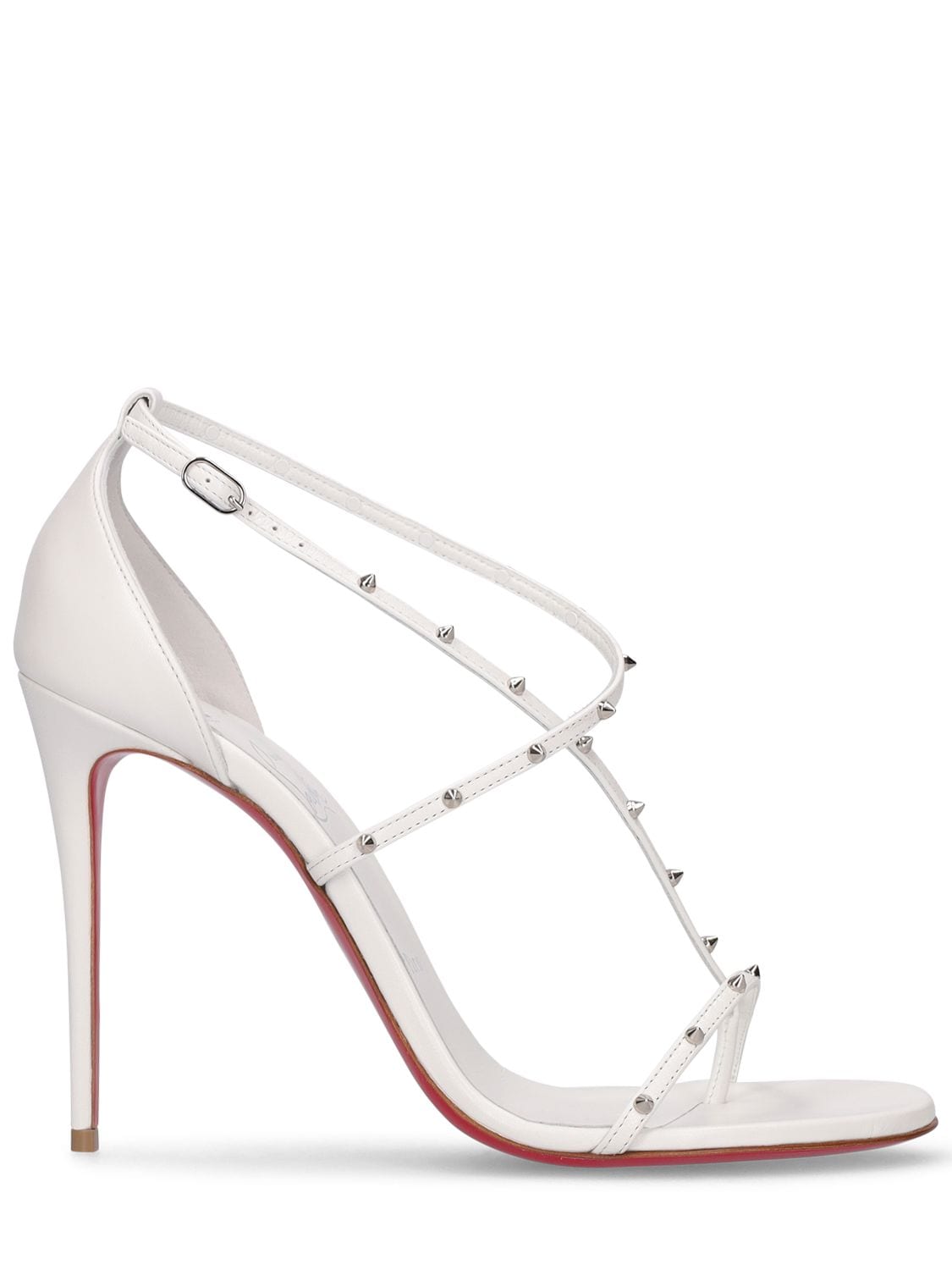 CHRISTIAN LOUBOUTIN 100MM RIOJANA SPIKES LEATHER SANDALS