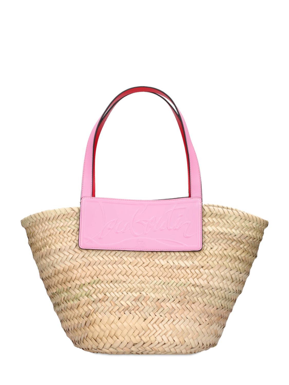 Christian Louboutin Womens Naturel/confettis Loubishore Woven Straw And