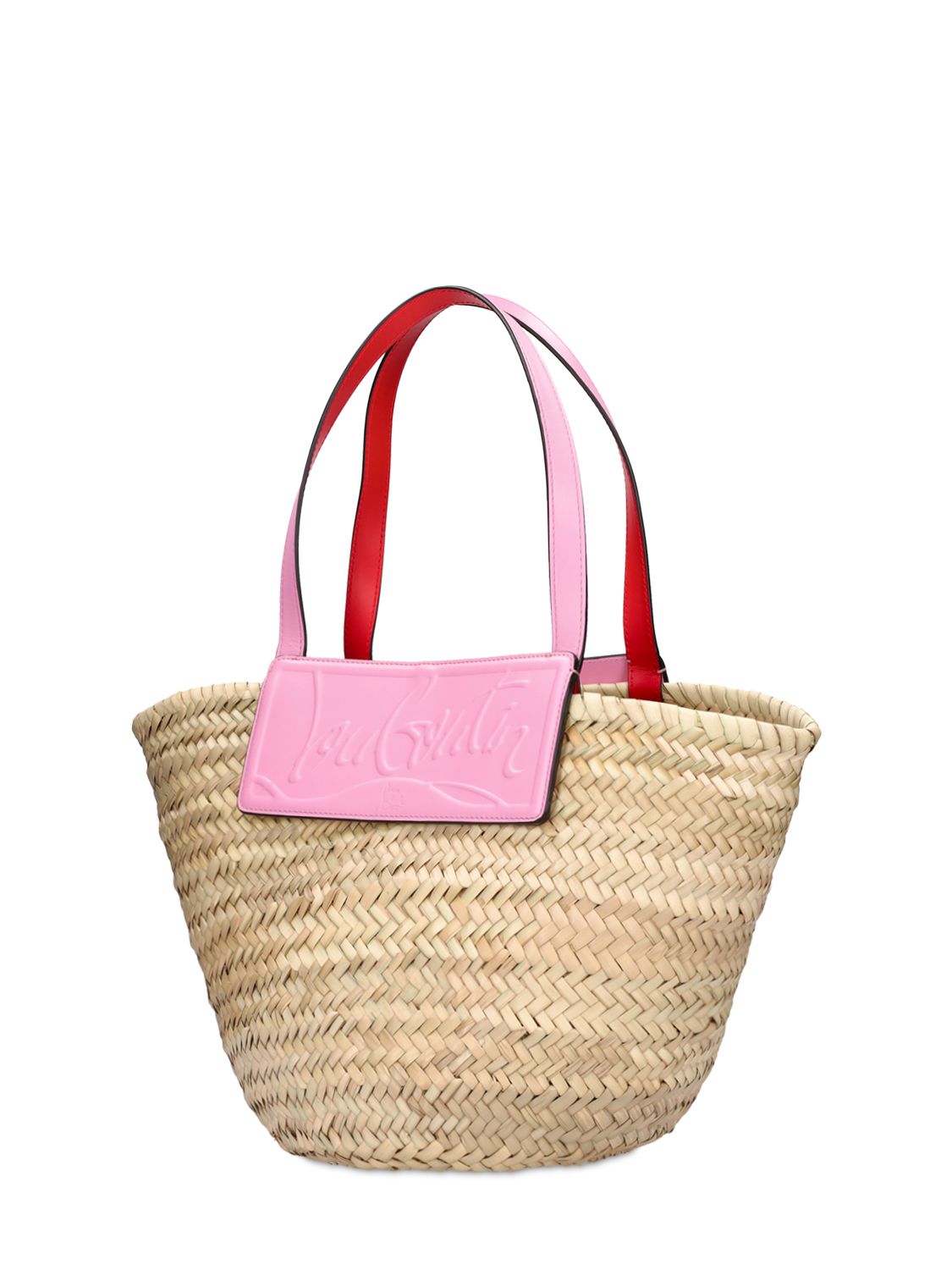 Christian Louboutin Womens Naturel/confettis Loubishore Woven Straw And