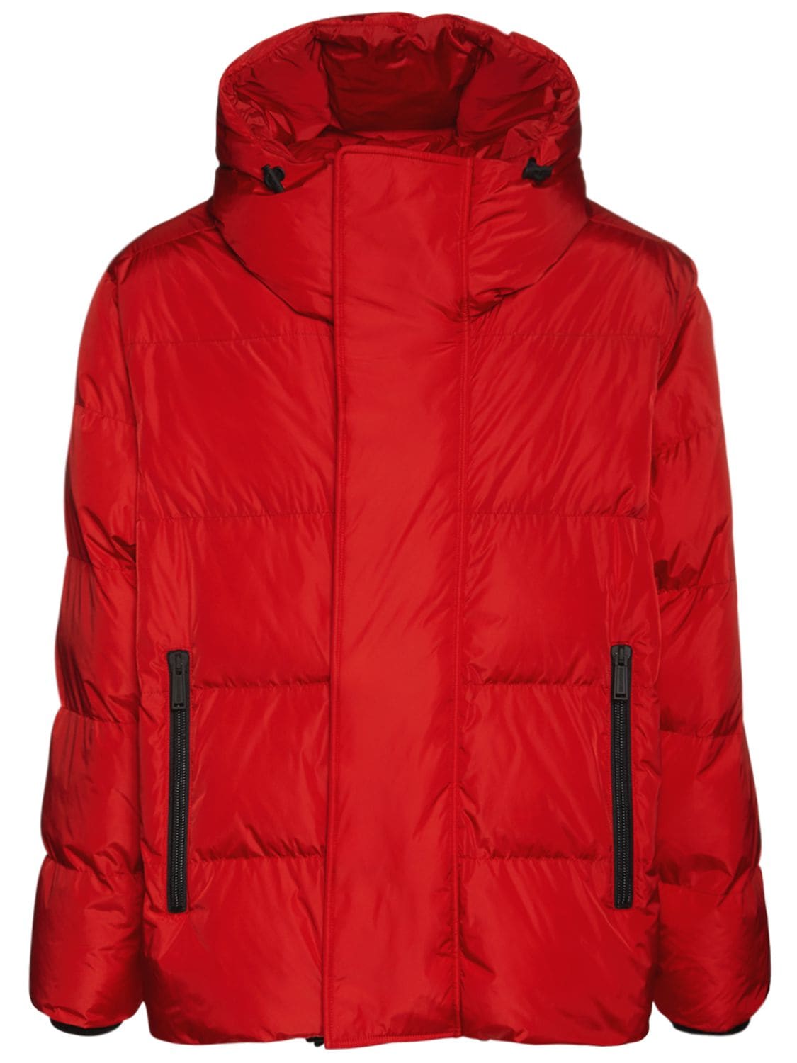 Dsquared2 Red Hooded Quilted Shell Jacket | ModeSens