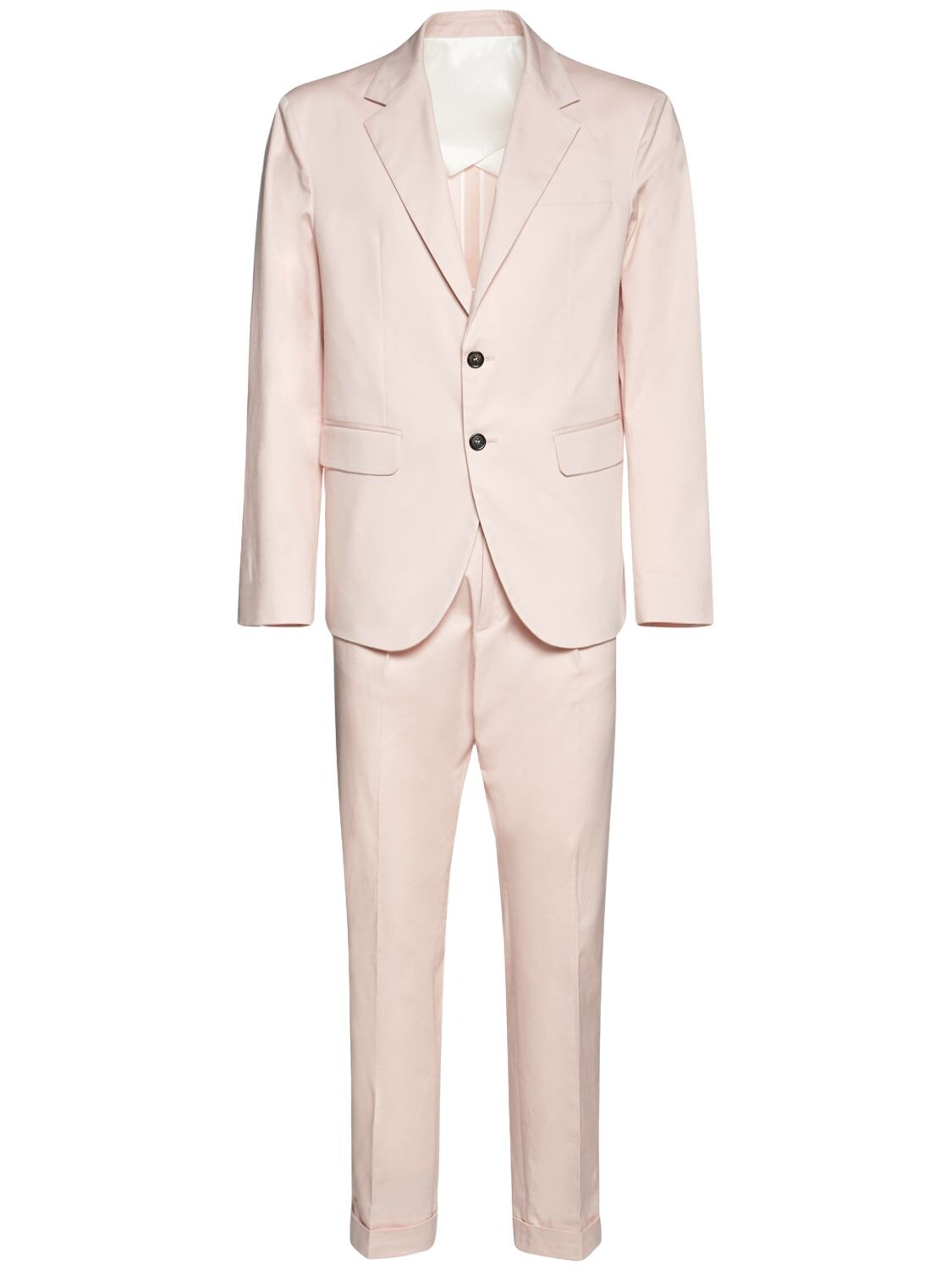Dsquared2 16.5cm Cipro Stretch Cotton Twill Suit In Pink