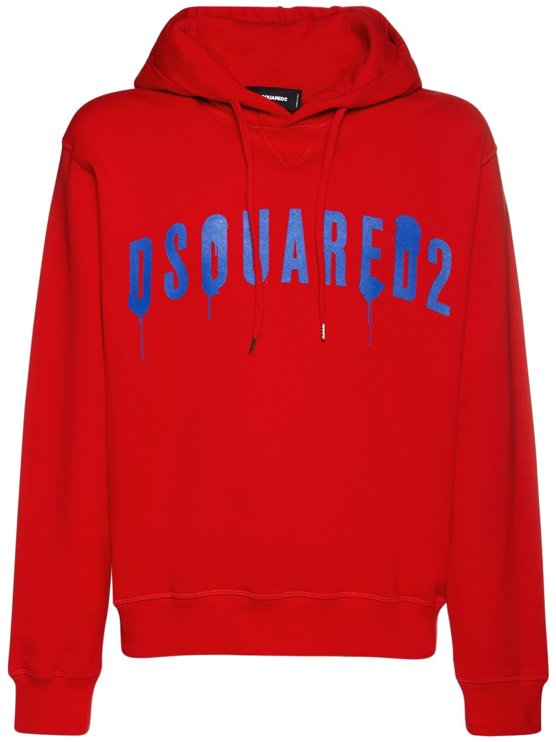 Dsquared2 - Logo print cotton jersey hoodie - Red | Luisaviaroma