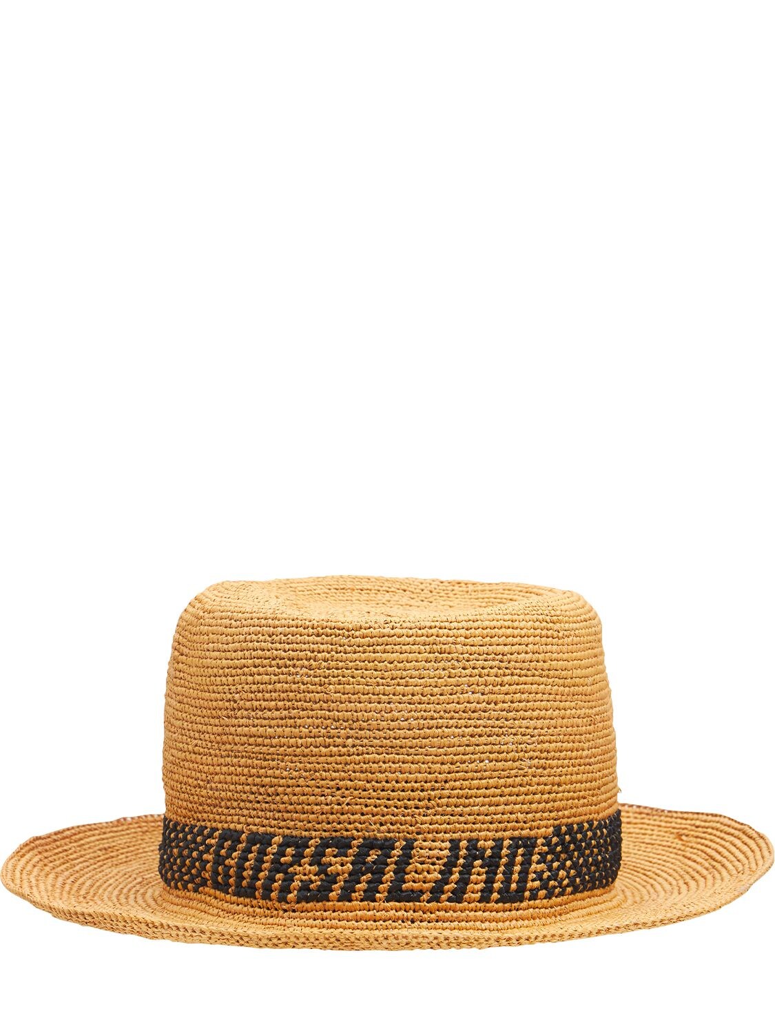 BORSALINO Logo Straw Panama Hat