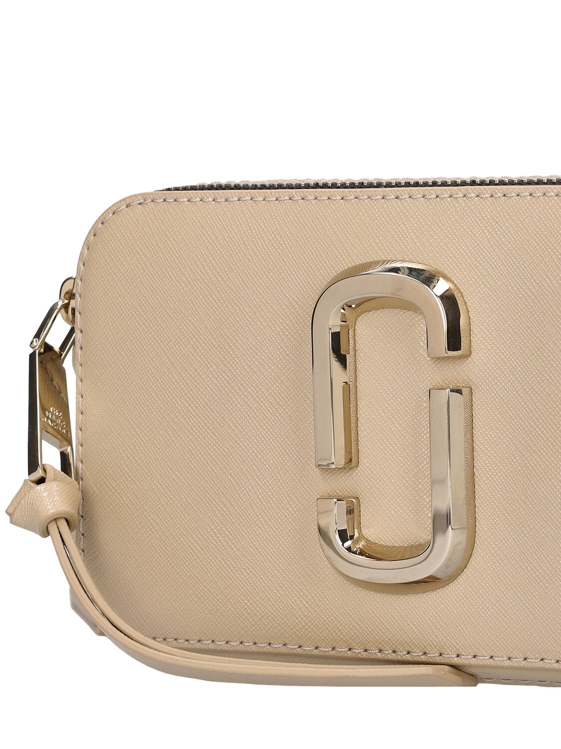 Shop Marc Jacobs (the) The Snapshot Dtm Leather Shoulder Bag In Khaki