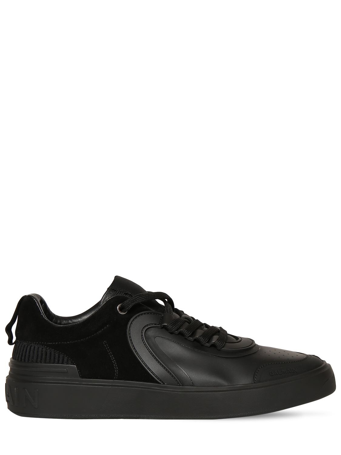 Balmain - Sneakers B Skate In Pelle E Camoscio - Nero | Luisaviaroma