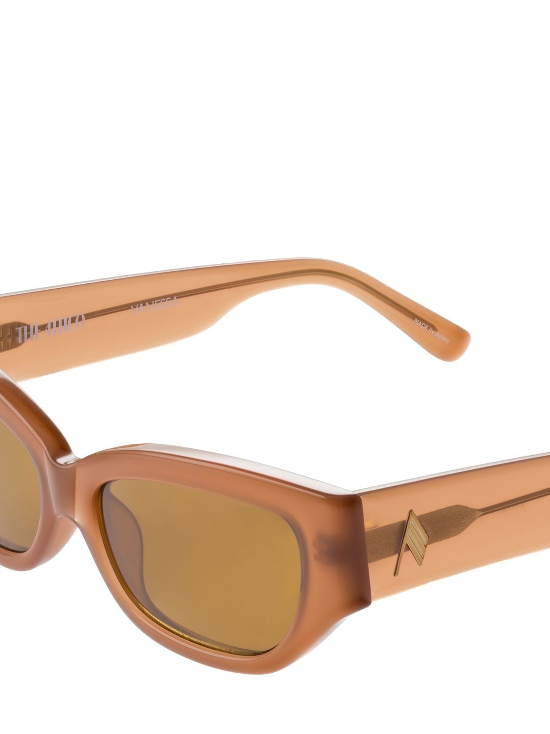 Shop Attico Vanessa Cat-eye Acetate Sunglasses In Brown,bronze