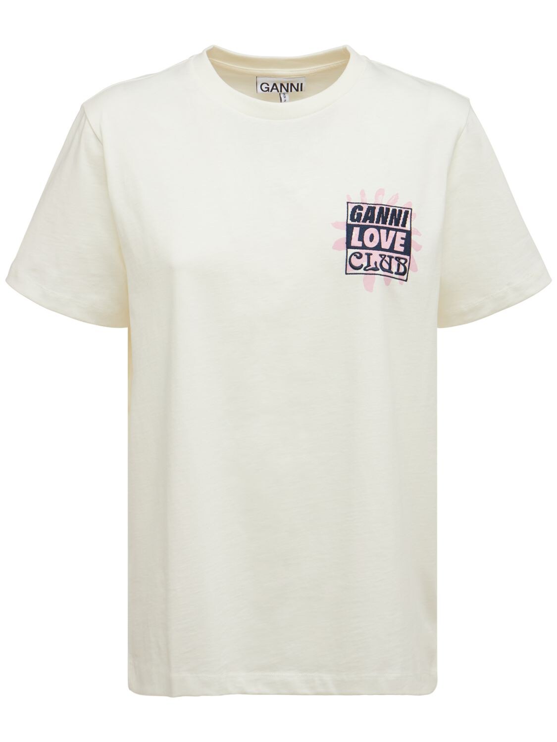 GANNI Logo Cotton Jersey T-shirt