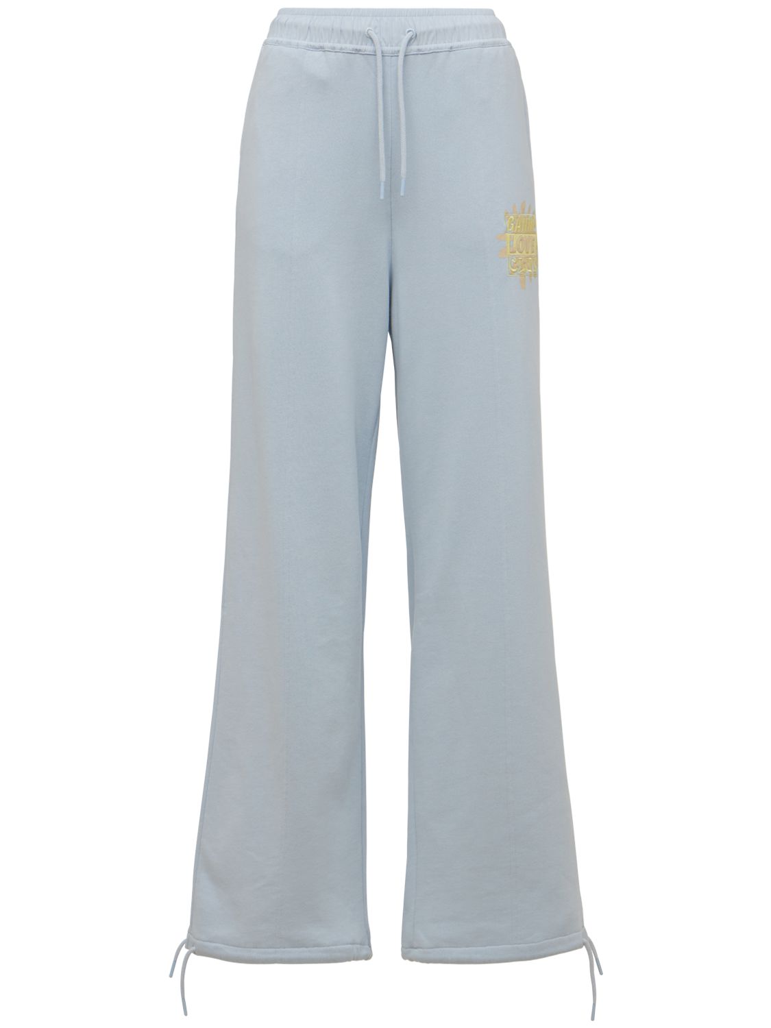 GANNI - Logo cotton jersey sweatpants 