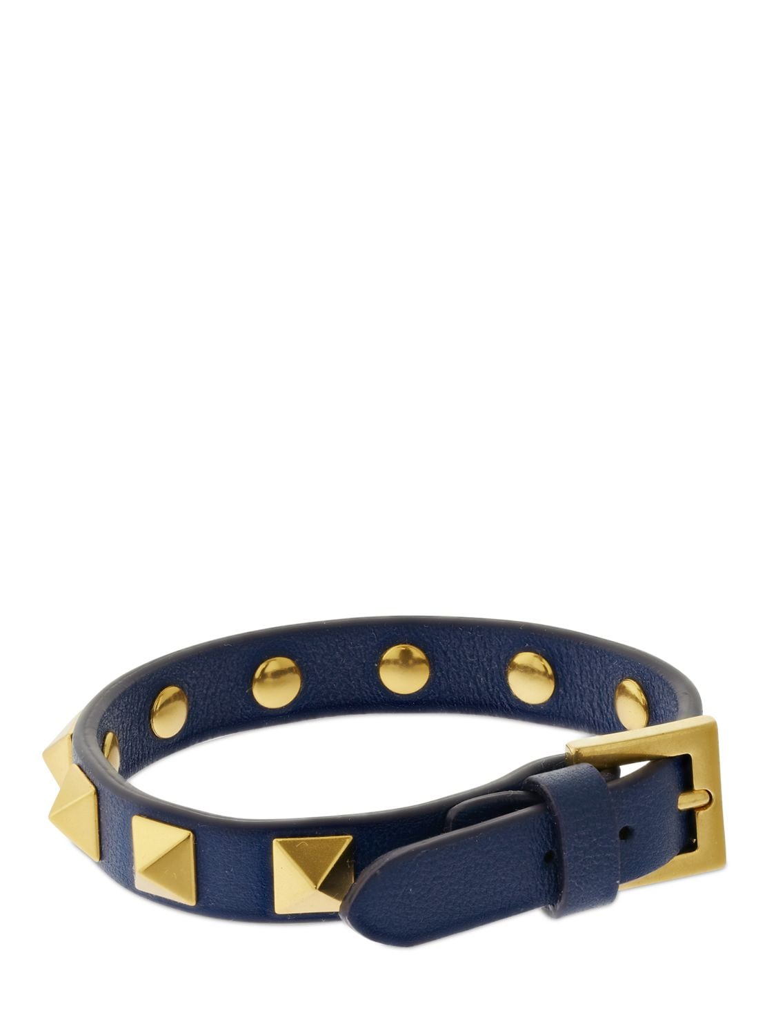 Hovedgade skyskraber Frugtbar Valentino Garavani Rockstud Leather Belt Bracelet In Blue | ModeSens