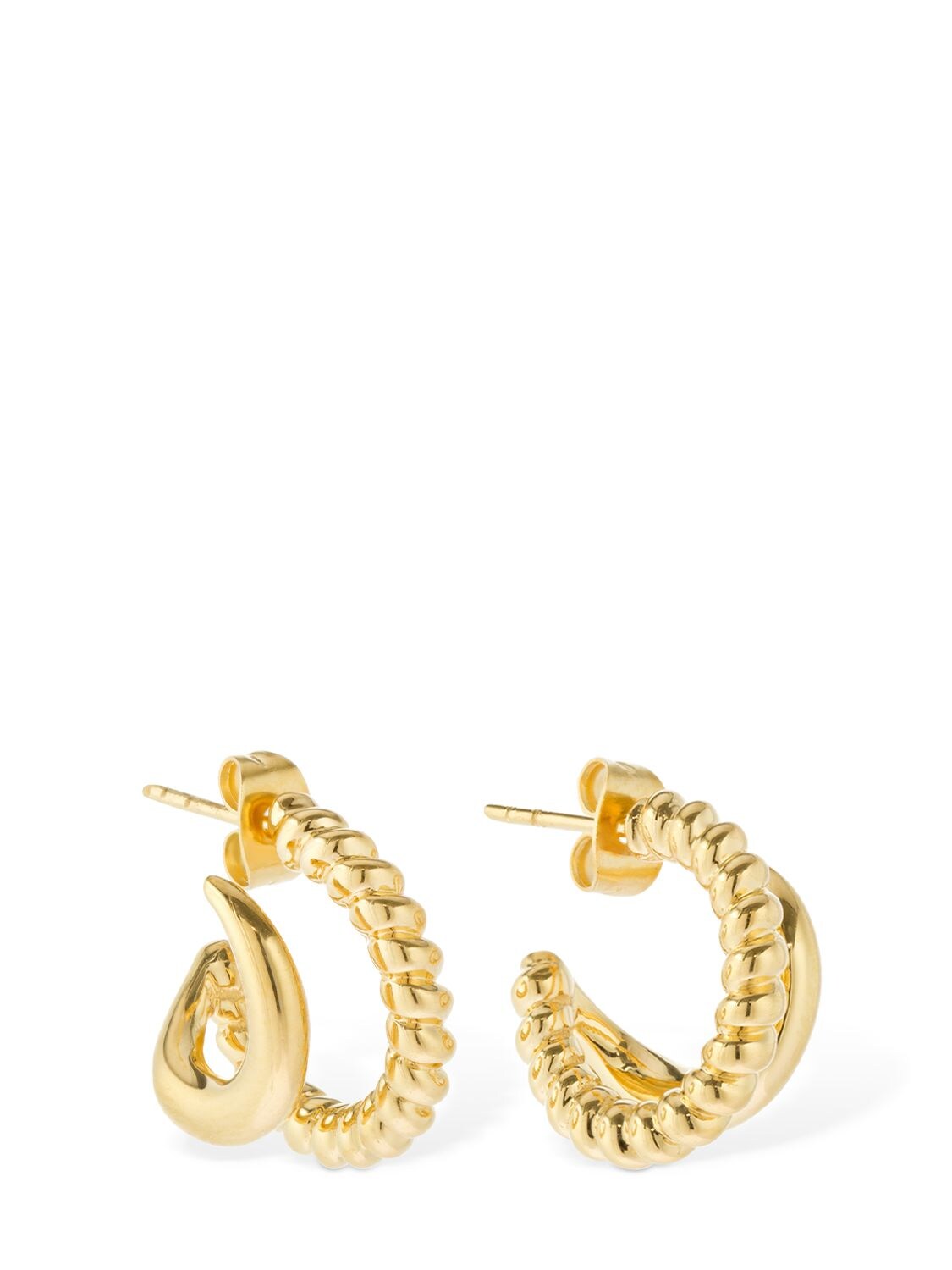 Missoma Claw Twisted Mini Hoop Earrings In 金色 | ModeSens