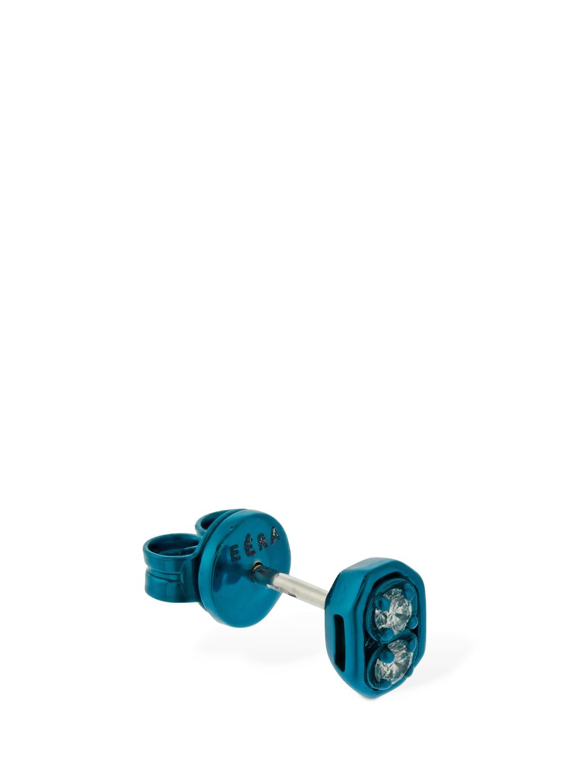 Shop Eéra Roma 18kt & Diamond Stud Mono Earring In Kristall,blau
