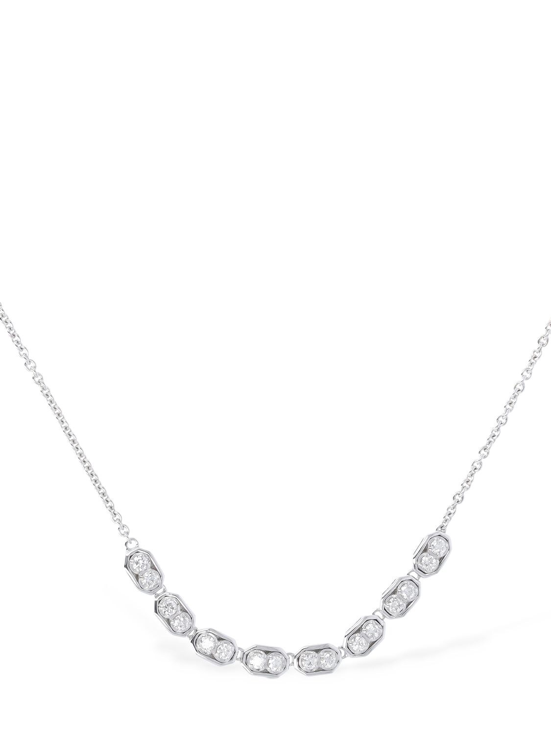 Shop Eéra Roma 18kt & Diamond Collar Necklace In Silver